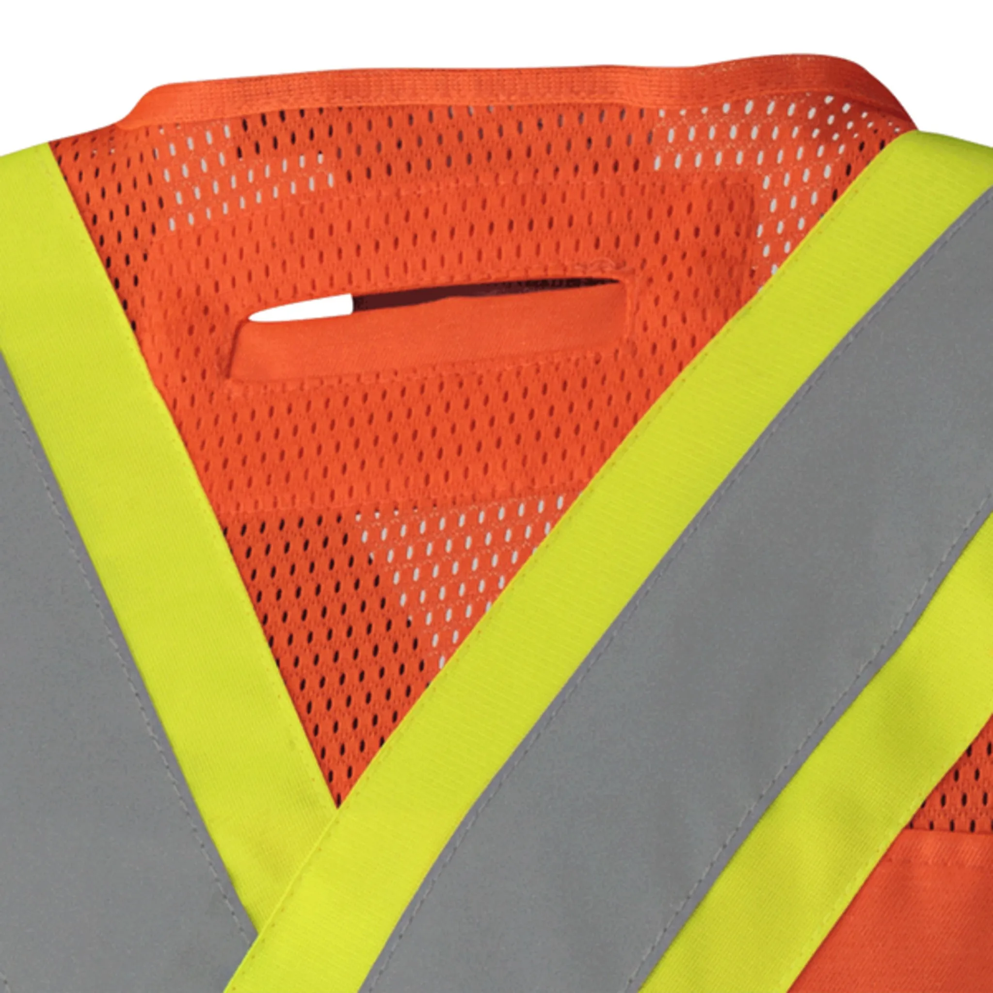 Pioneer Men's Hi Vis Safety Surveyor Vest CSA Poly/Cotton 5-Point Tear-Away, StarTech Reflective, Cooling Mesh, Pockets, D-Ring Access | Sizes S-4XL