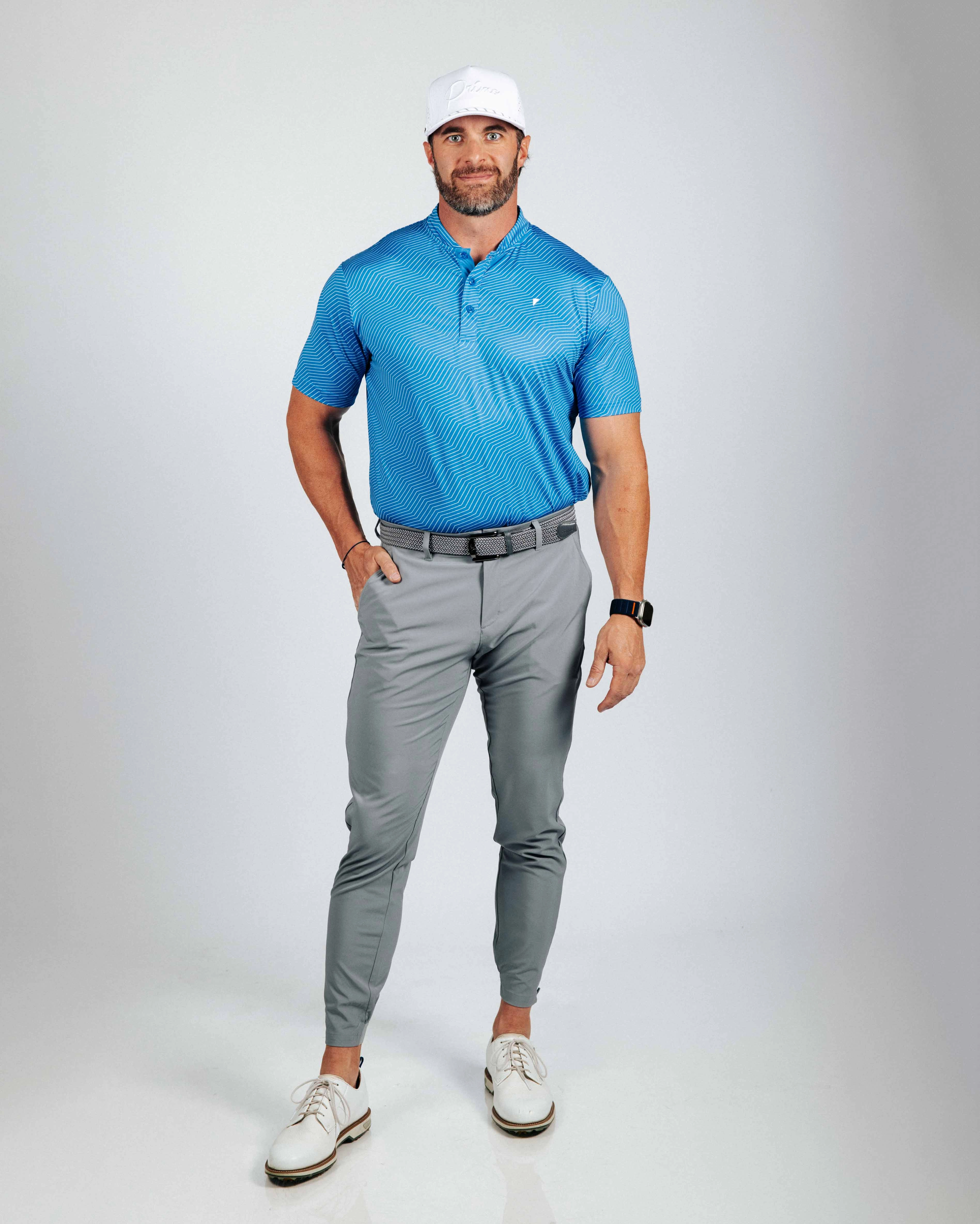 Blue Chevron Blade Polo Hypoallergenic Lining