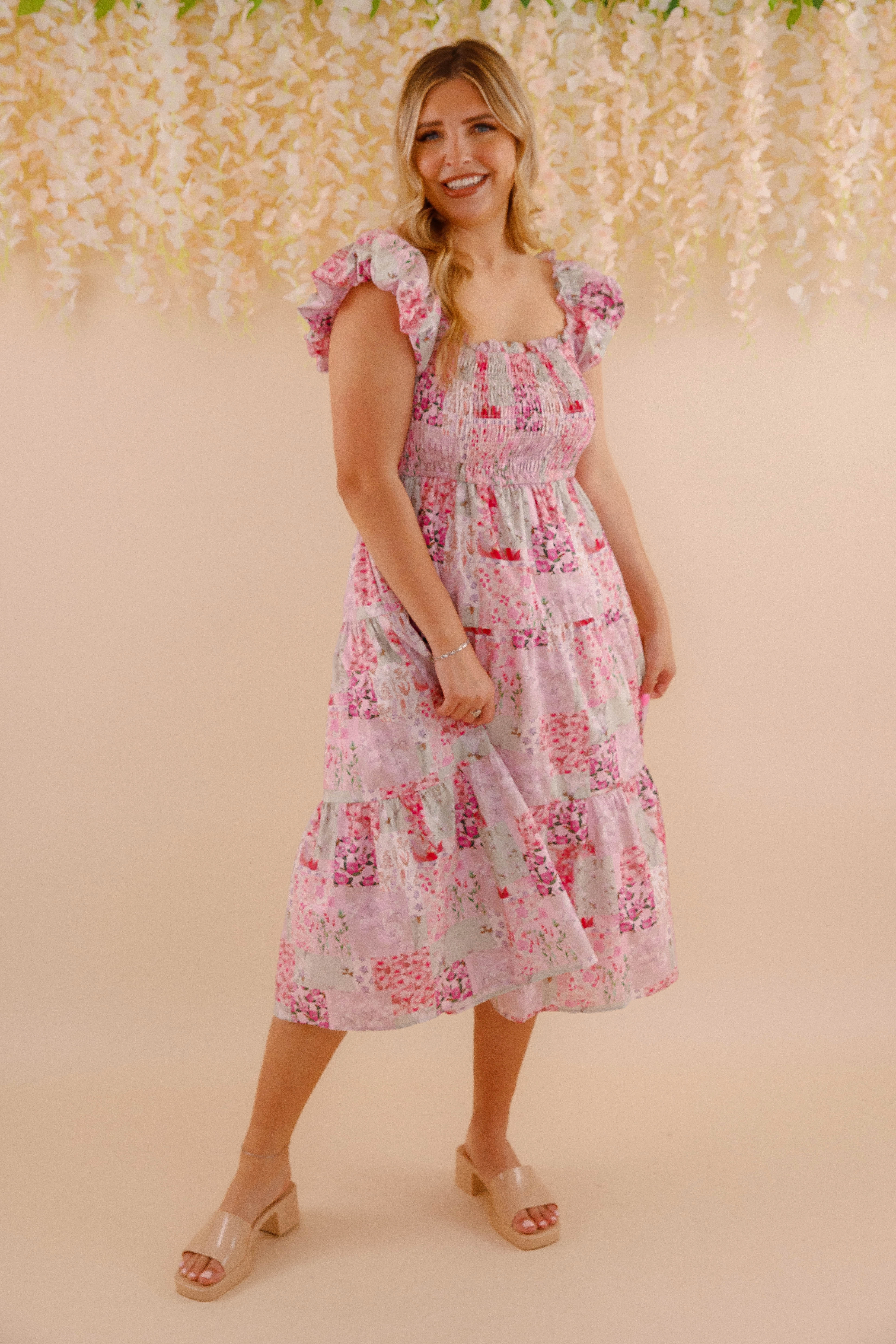 Play On Words Midi Dress Simple Touch Modern Layering