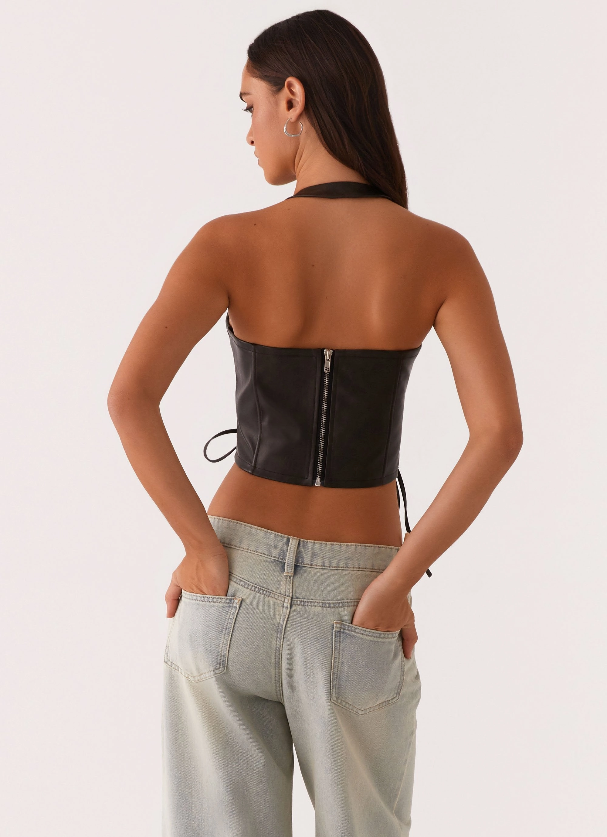 Playbook Halterneck Top - Vintage Brown Airflow Mesh Lining UltraSoftLining