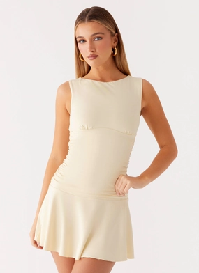 Sun-Protective All-season Kelda Mini Dress - Yellow