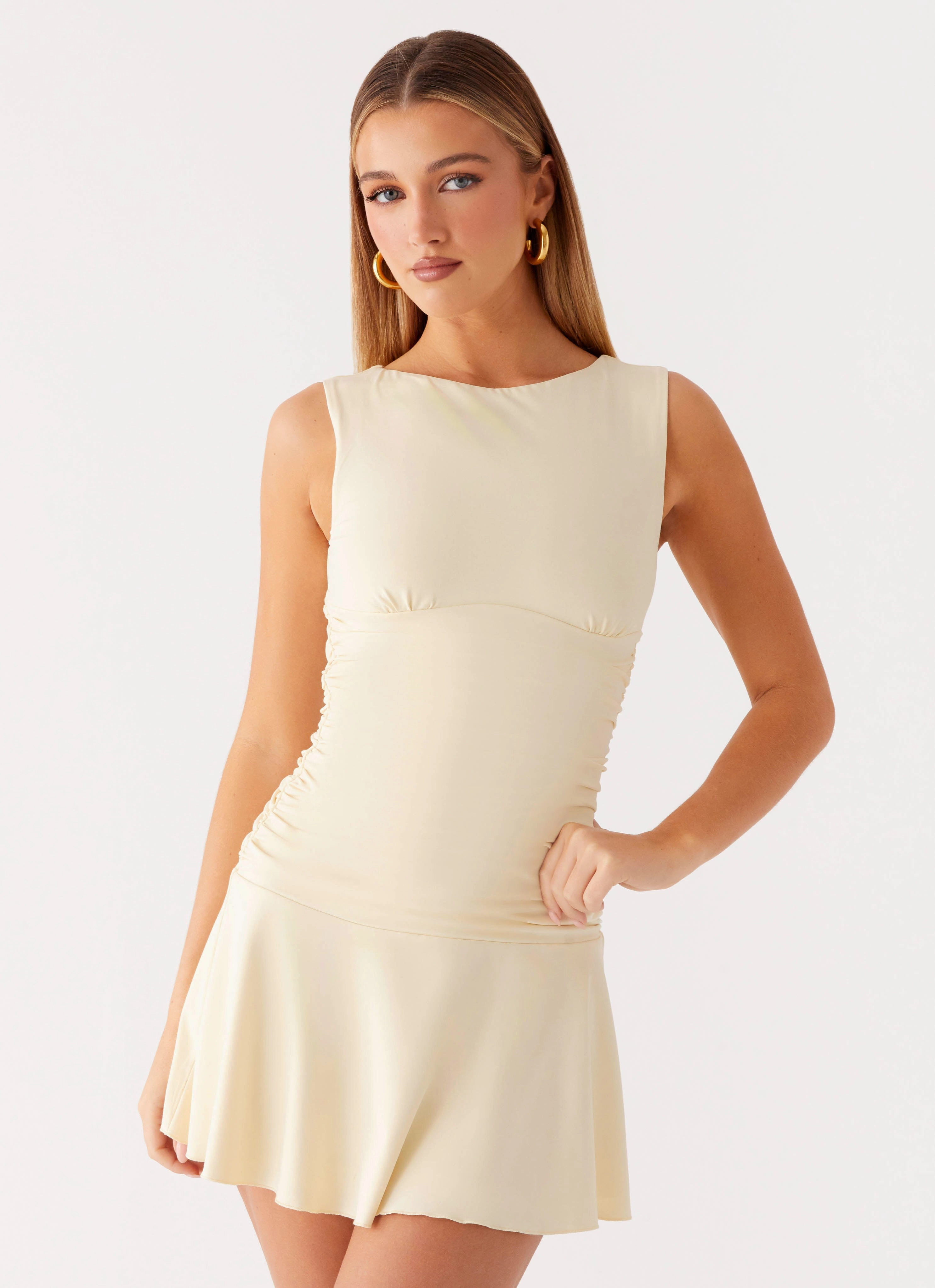 Sun-Protective All-season Kelda Mini Dress - Yellow