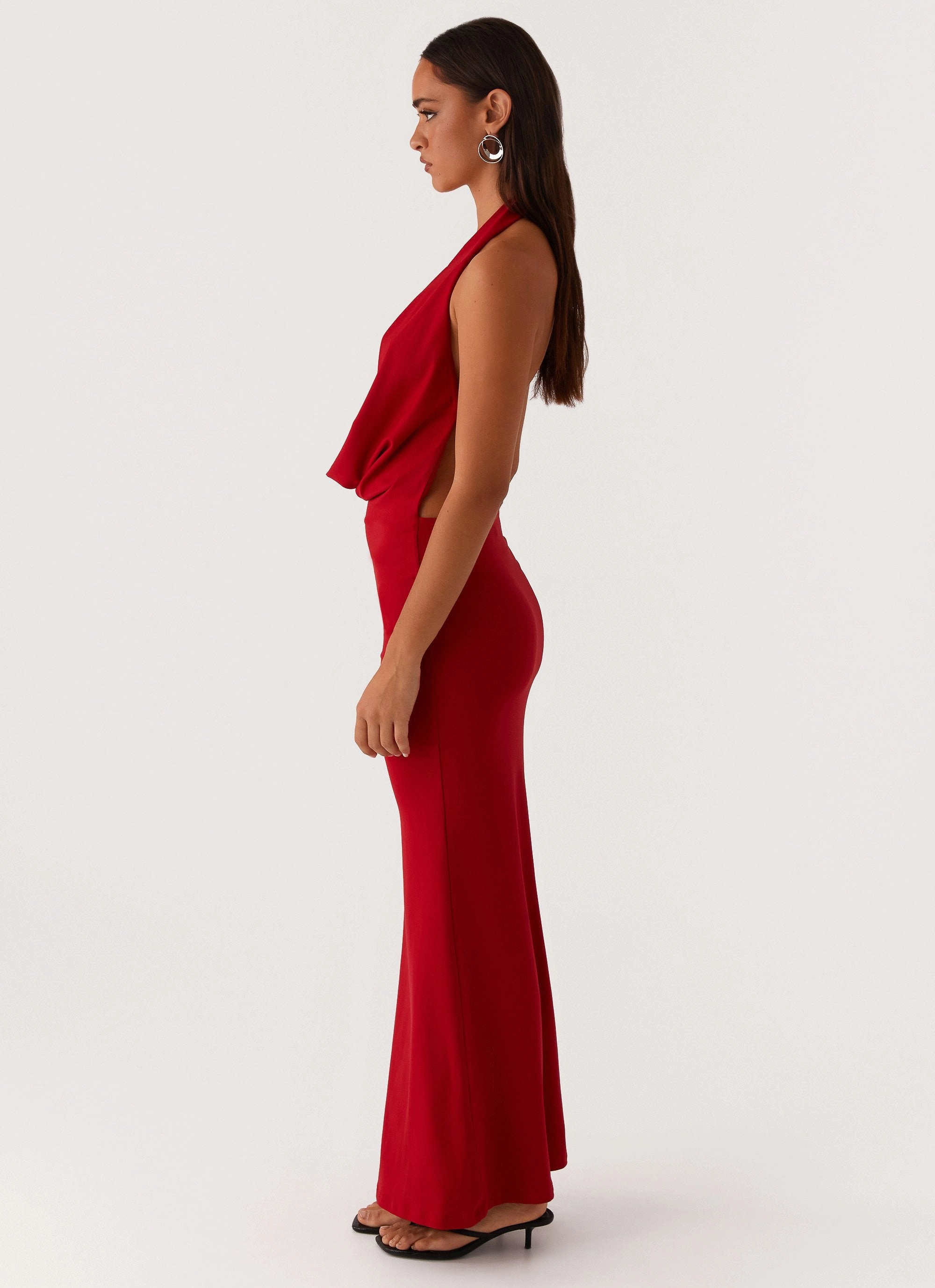 Dreamy Look Subtle Glam Dedicated Maxi Dress - Red