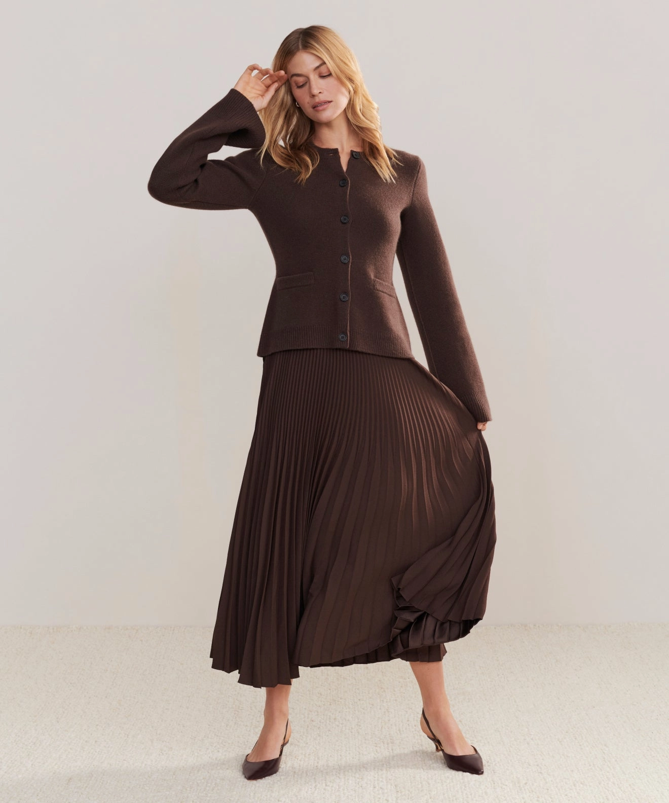 Pleated Skirt Tagless Labeling Double Stitched