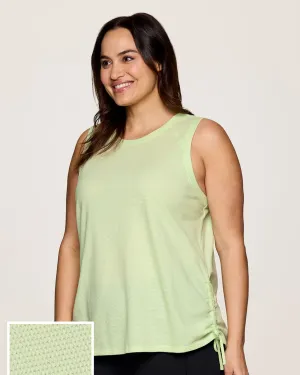 Plus Day Dreamer Ruched Tank | Light Green