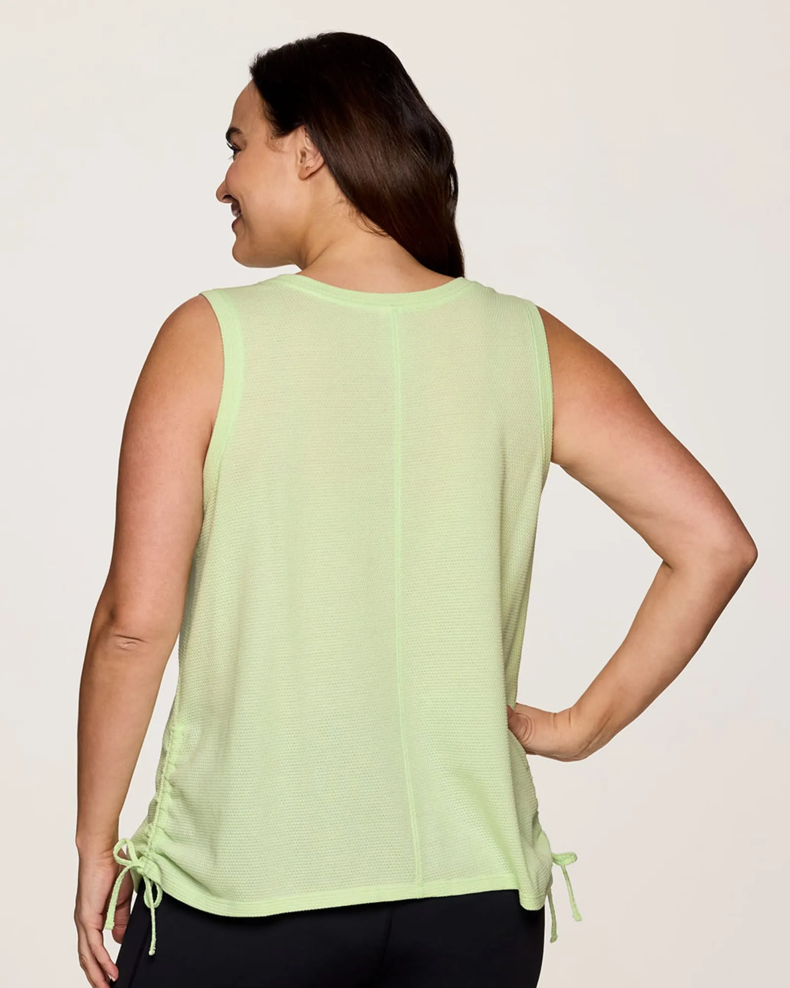 Plus Day Dreamer Ruched Tank | Light Green