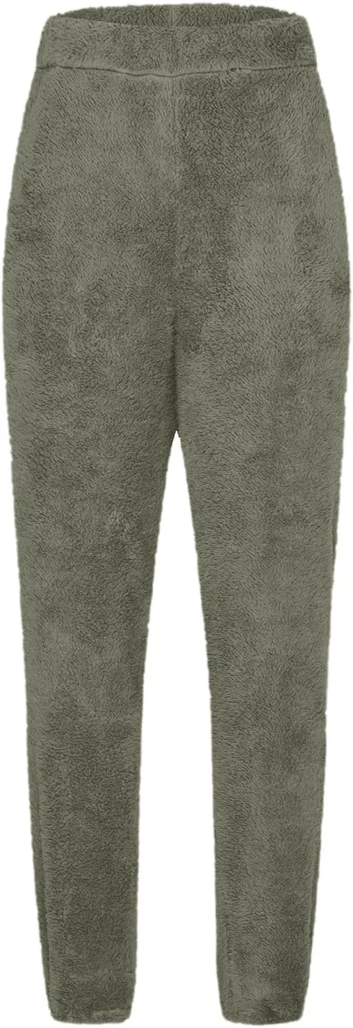 Plus Size Pajamas Pants Women Comfy Fleece Pj Bottoms Warm Plush Lounge Pants Furry Winter Trousers Fluffy Pj Pants