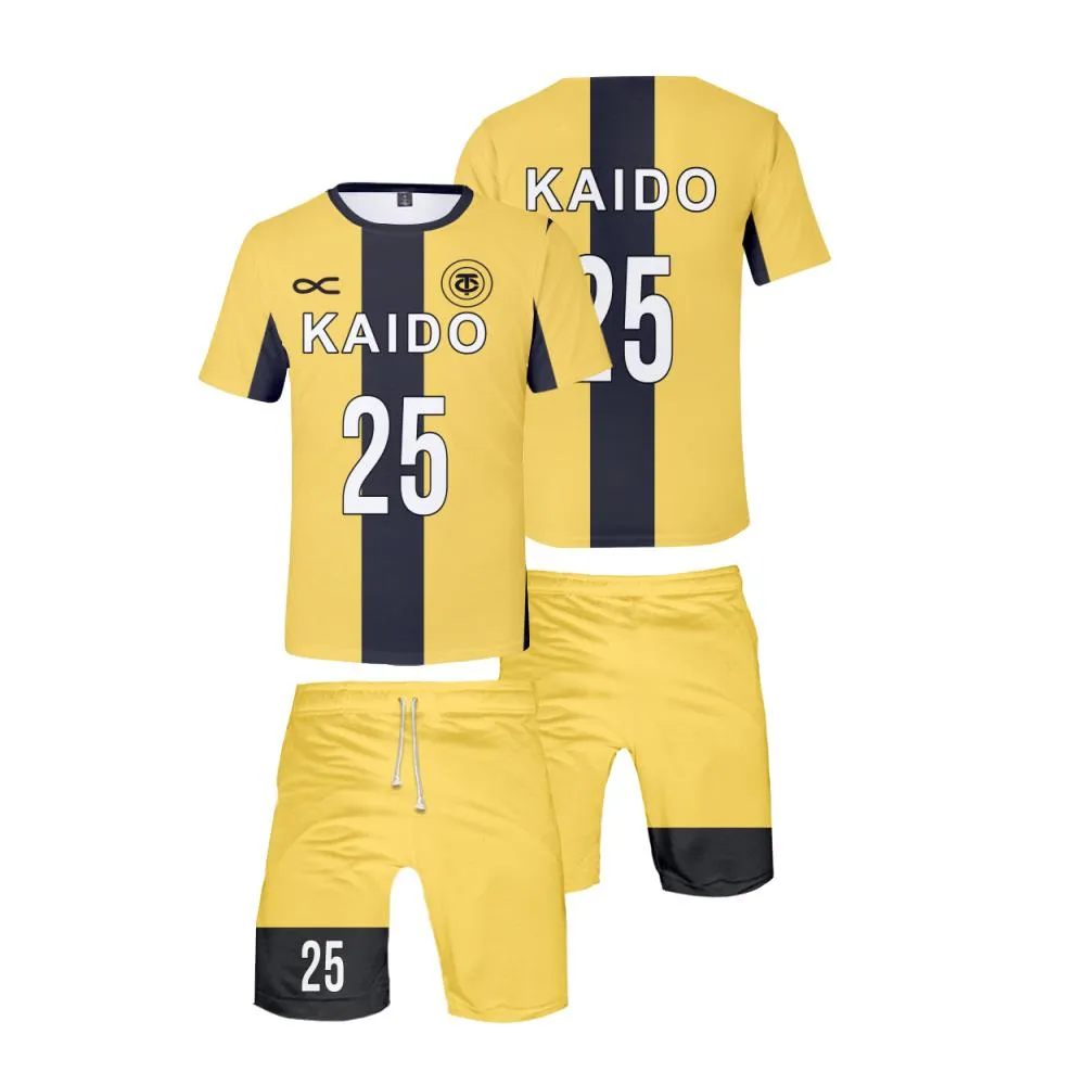 Plus Size Soccer Jerseys T-shirt Shorts 2pcs Suit Sport Uniform Set for Cosplay