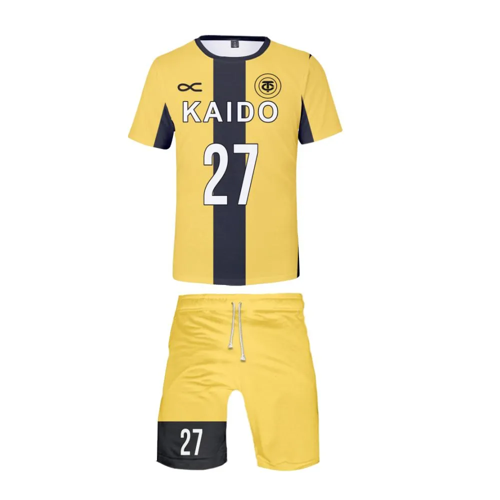 Plus Size Soccer Jerseys T-shirt Shorts 2pcs Suit Sport Uniform Set for Cosplay