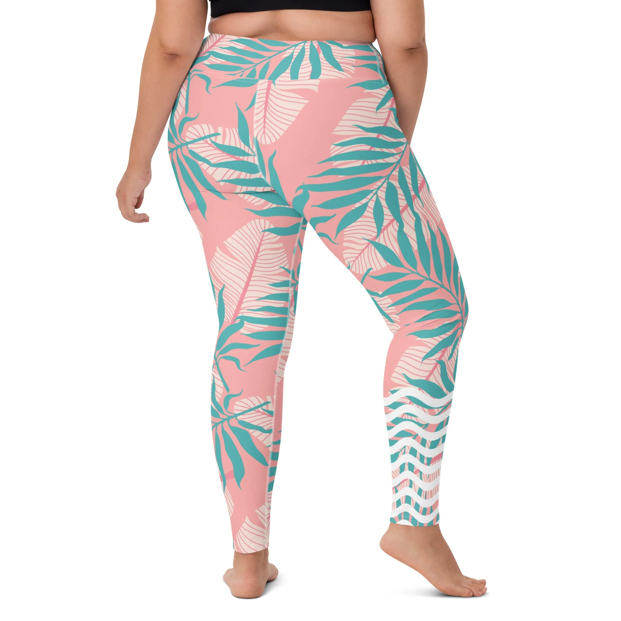 Plus Size Swim Surf Paddle Board Leggings UPF 50 - Key West