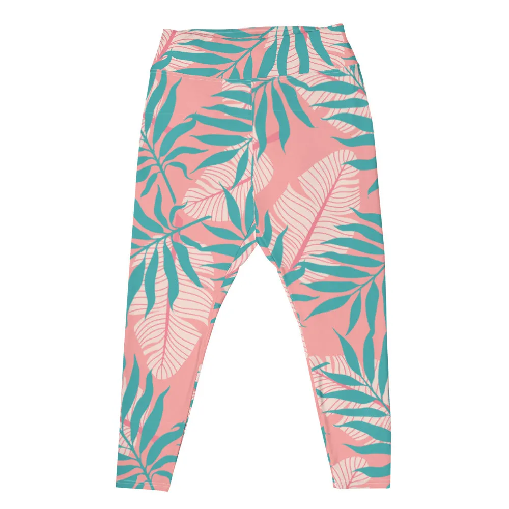 Plus Size Swim Surf Paddle Board Leggings UPF 50 - Key West