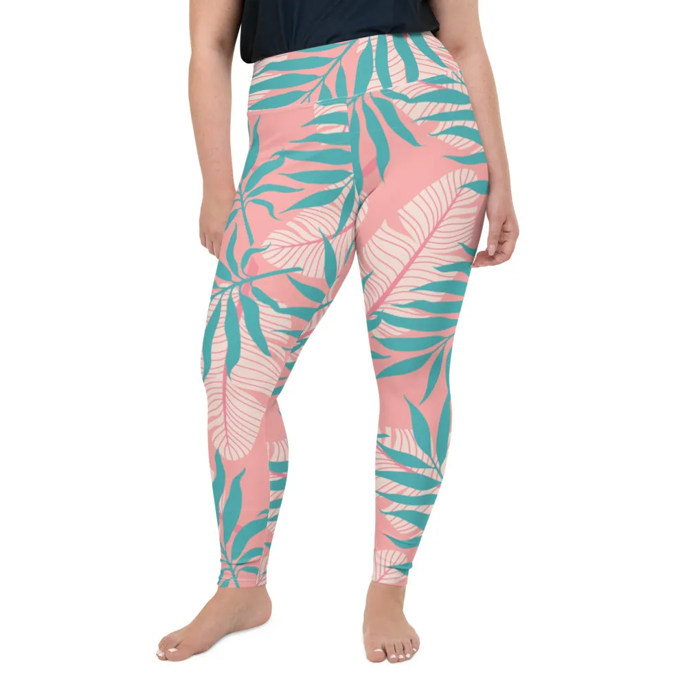Plus Size Swim Surf Paddle Board Leggings UPF 50 - Key West