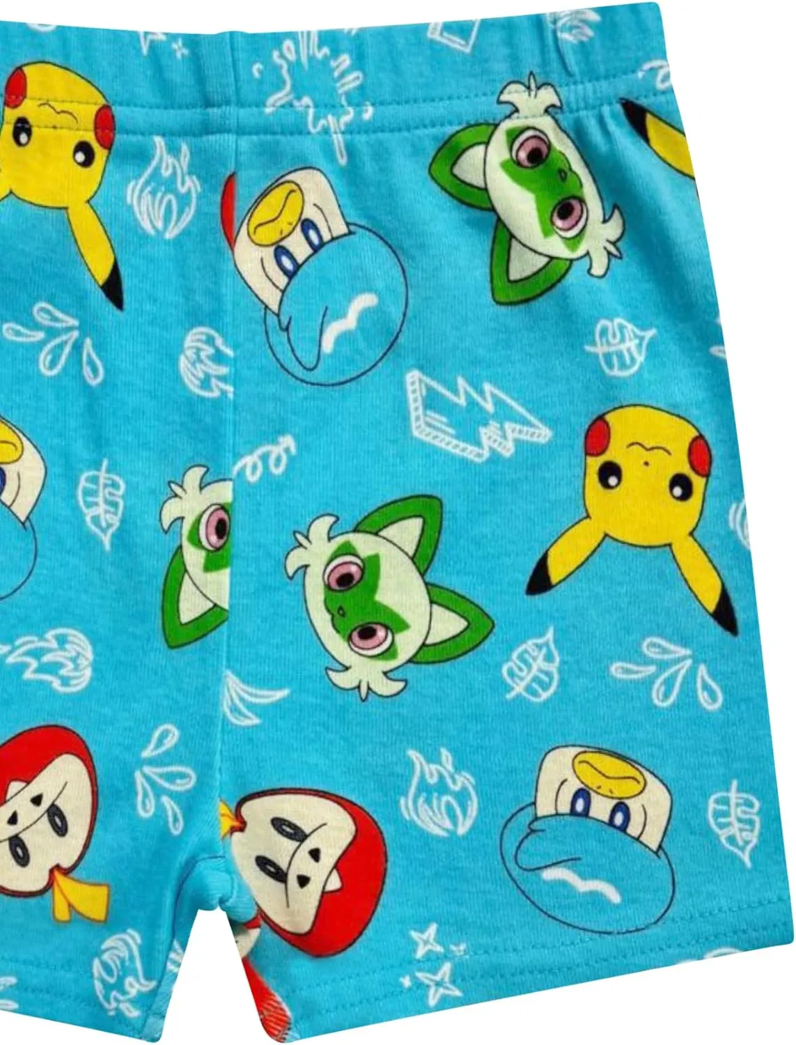 Pokémon Boys Pajama Set - 4 Piece Short Sleeve & Shorts Pajama Set - 100% Cotton PJs, Snug-Fit Kids Summer Pajamas