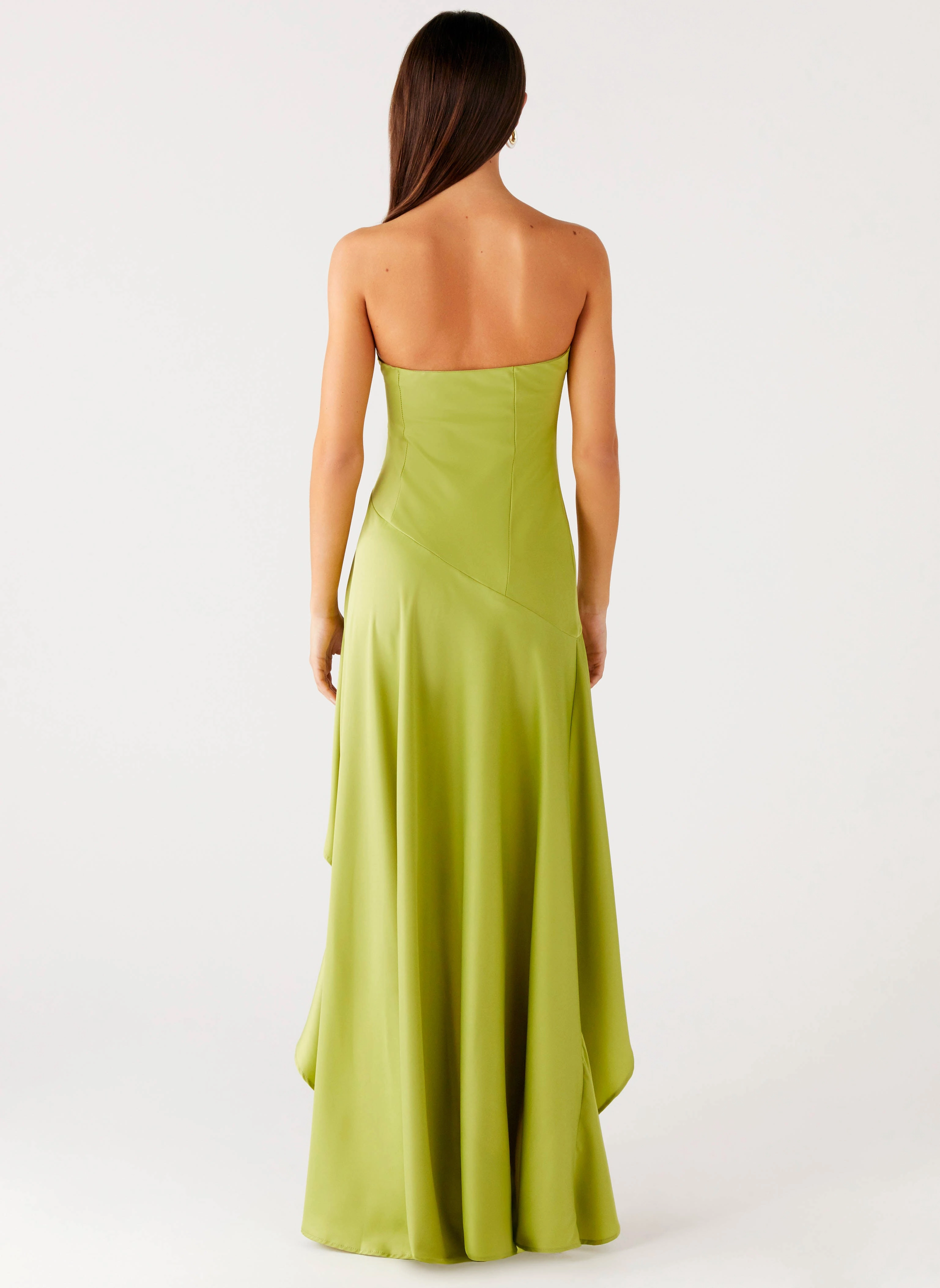 Side Slit Bodie Maxi Dress - Lime