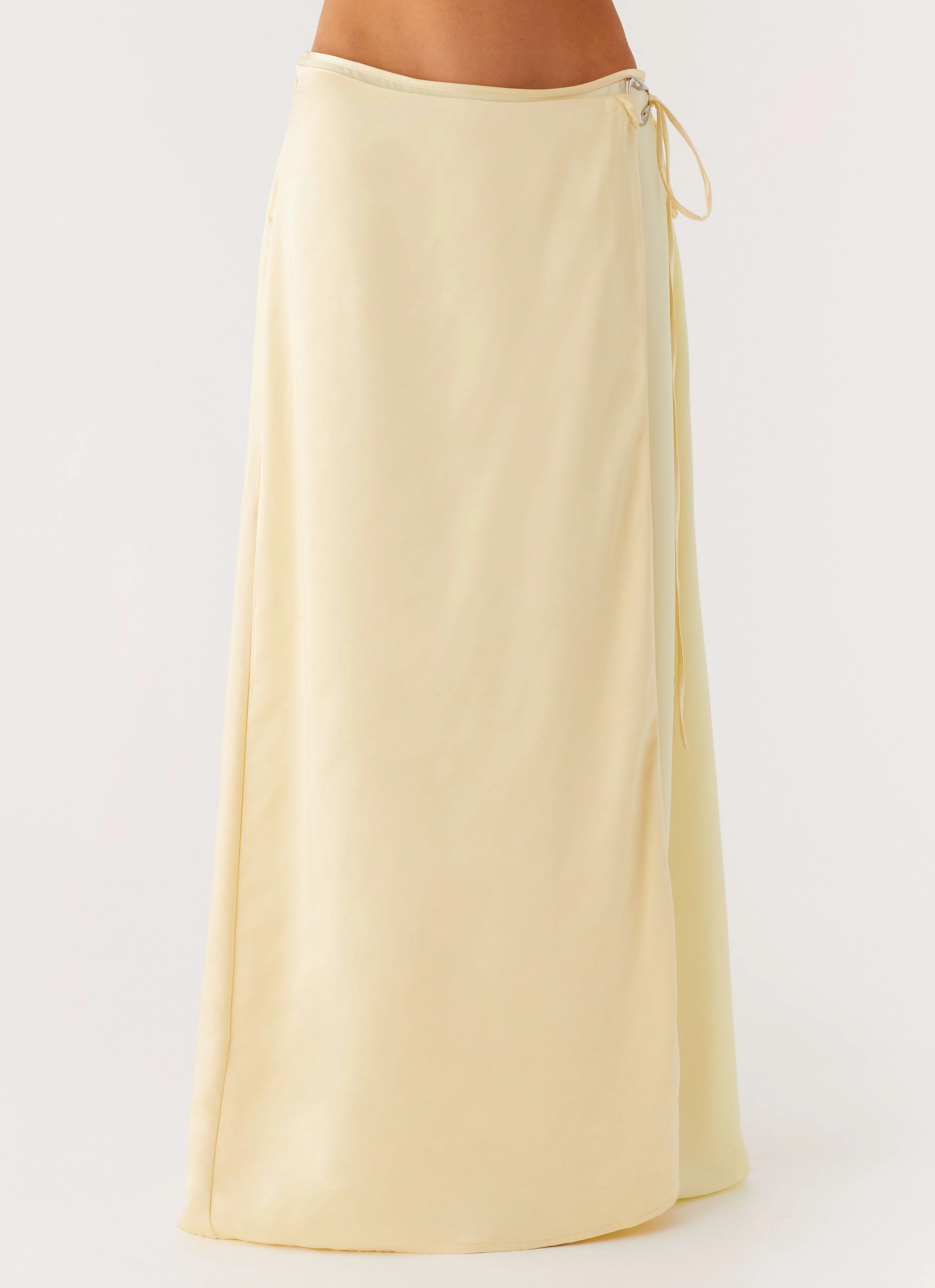 Adjustable Hood Feature TearResistantFabric Pollie Maxi Skirt - Yellow