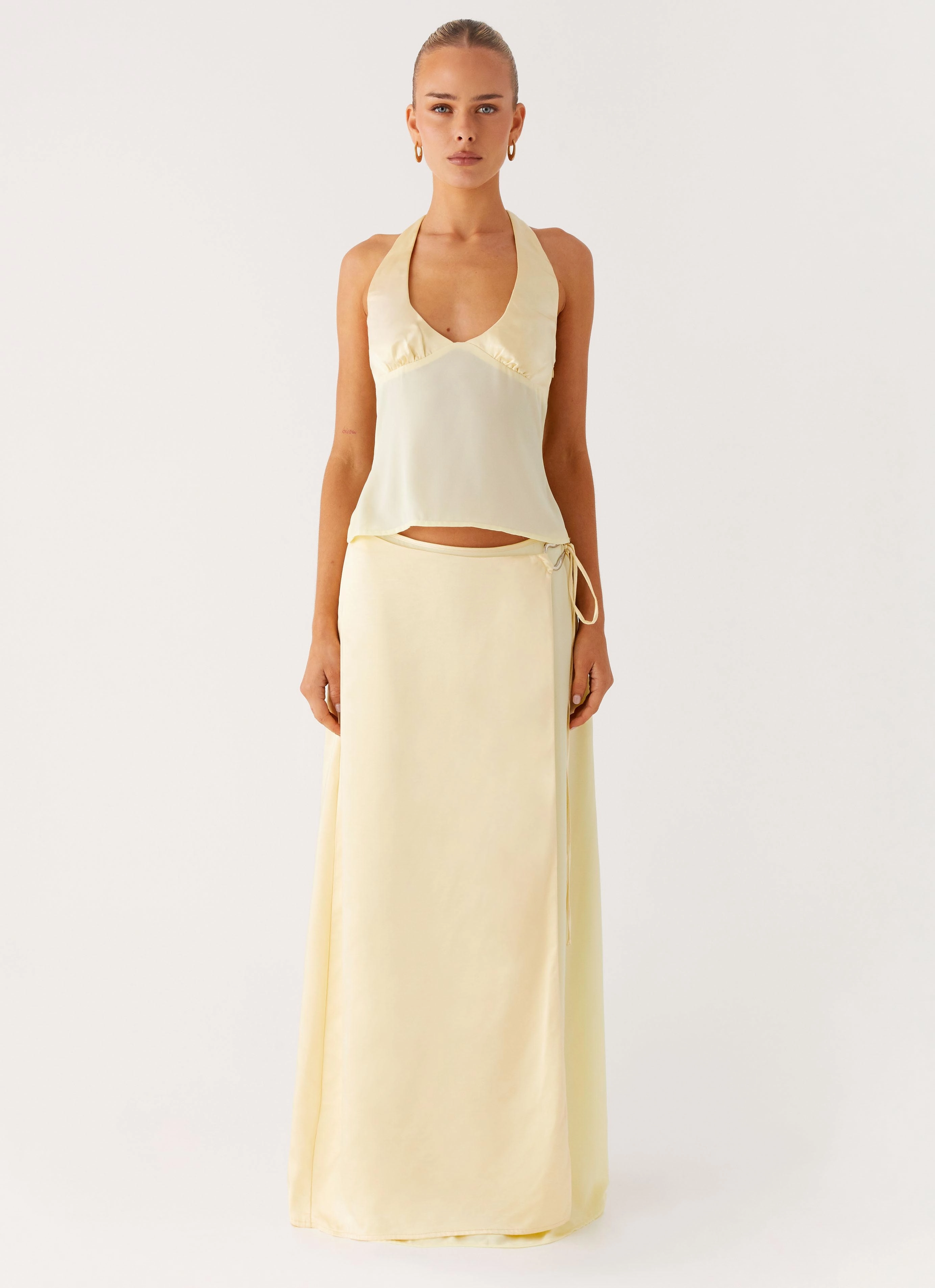 Travel Functional Wear Breathable fabric Pollie Maxi Skirt - Yellow