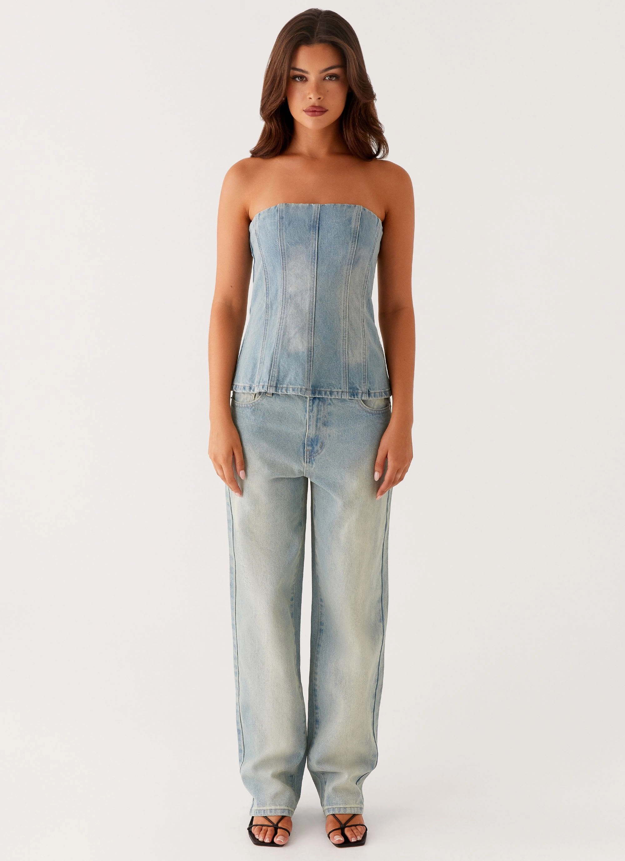 Core Comfort Poppy Low Rise Jeans - Vintage Denim