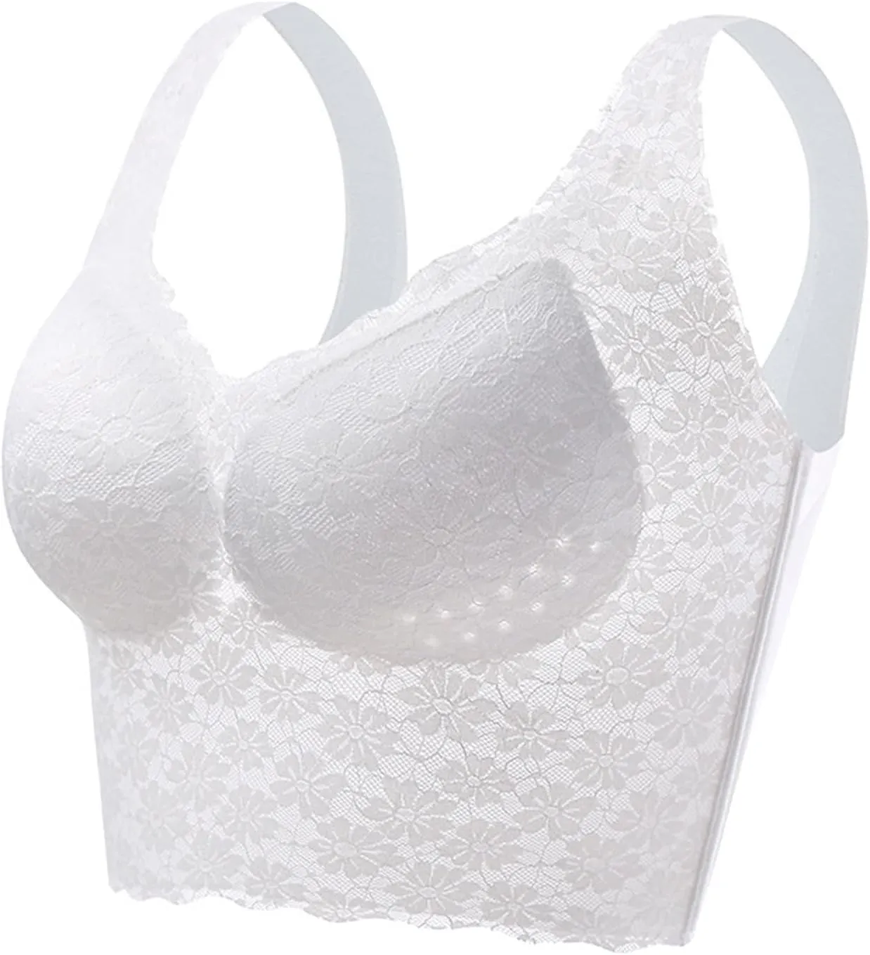 Posture Correction Bra, Push-Up Lace Full Cup Bra, Womens Plus Size Breathable Everyday Bra for Beautiful Back