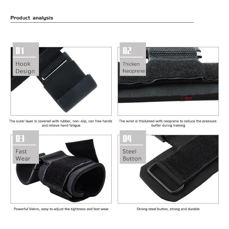 Power Wrist Straps Hand Grip Support for Deadlifts Pull Ups Shrugs Gym Gloves(Bulk 3 Sets)