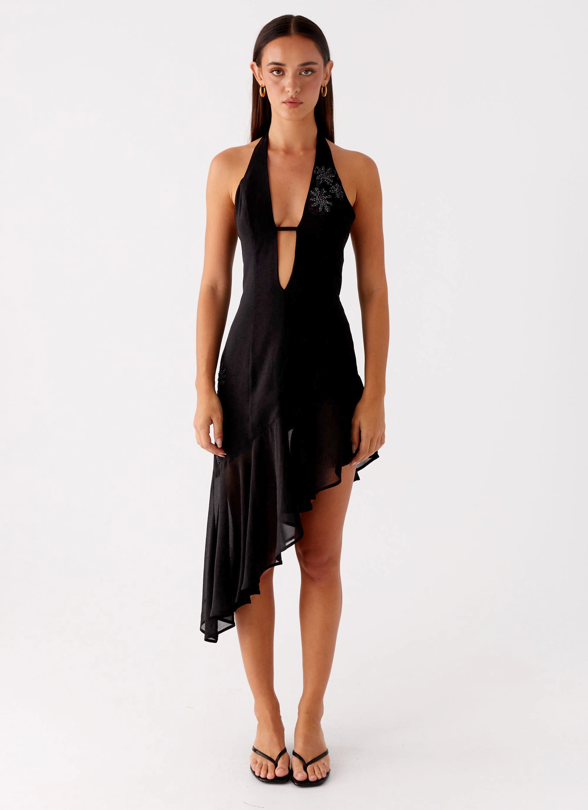 Pleated-Skirt Formal Choice Clean Slate Midi Dress - Black