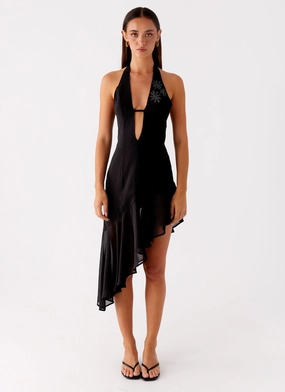 Pleated-Skirt Formal Choice Clean Slate Midi Dress - Black