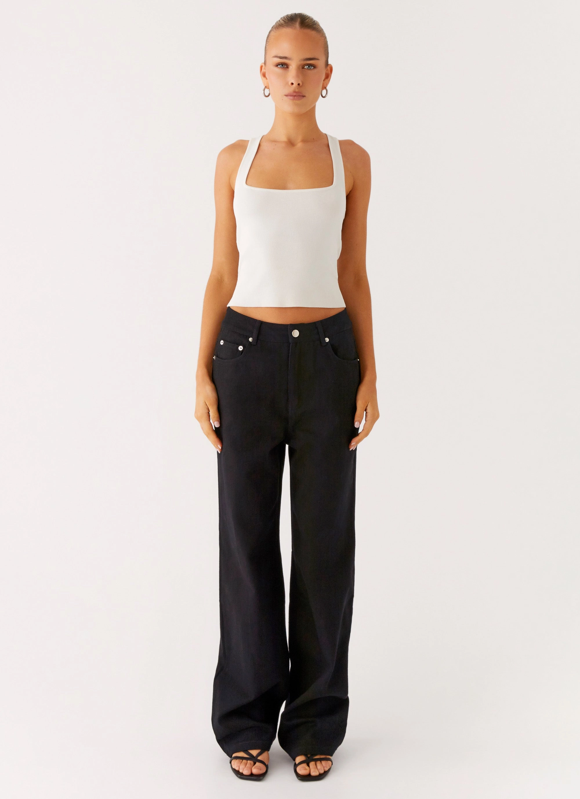 Packable Fit Back Again Straight Leg Denim Jeans - Black