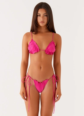 Gaia Bikini Bottoms - Fuchsia Durable Weave