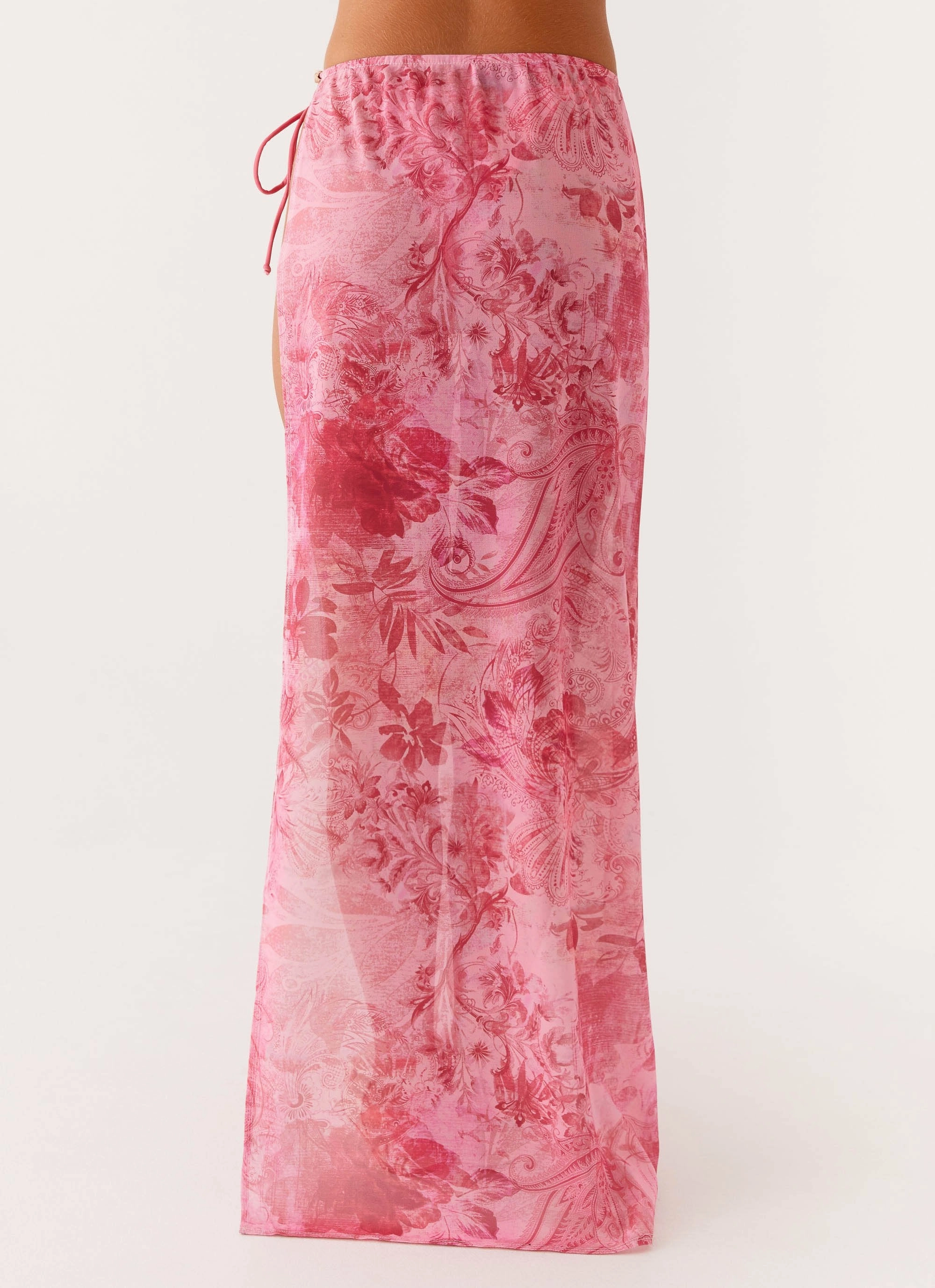 Movement Ease Sport Layer Here For It Beaded Maxi Skirt - Pink Print
