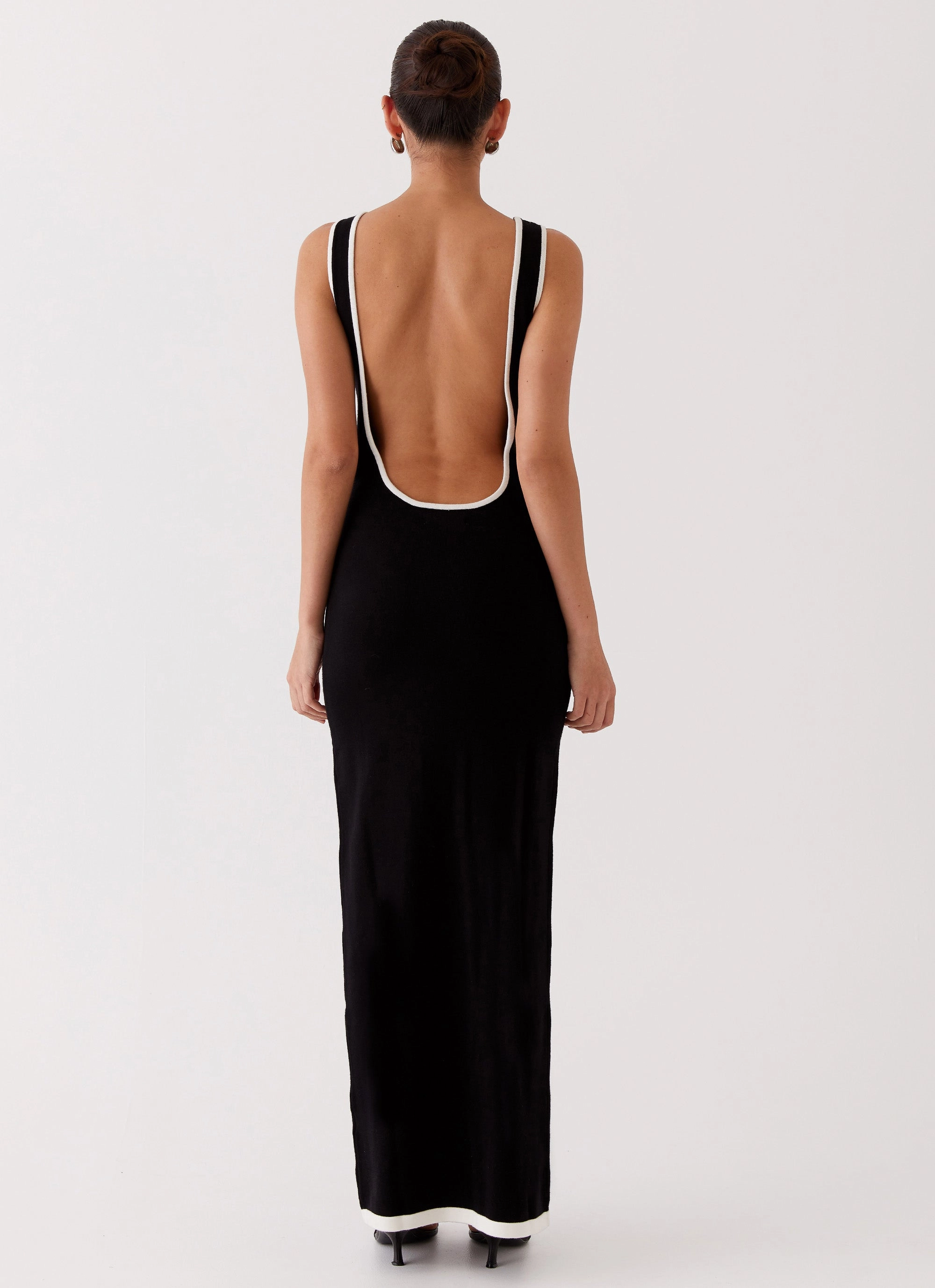 Lost In Paris Knit Maxi Dress - Black Zip Ease Casual Pick