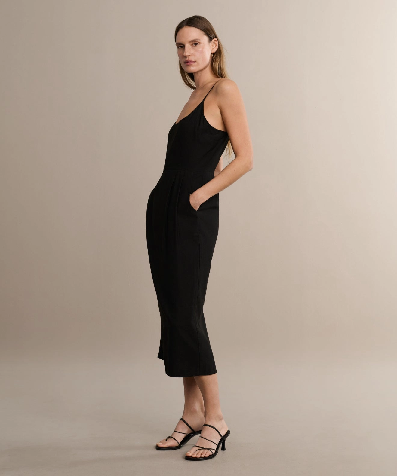 Rove Dress Asymmetric-Neck Soft cotton dress
