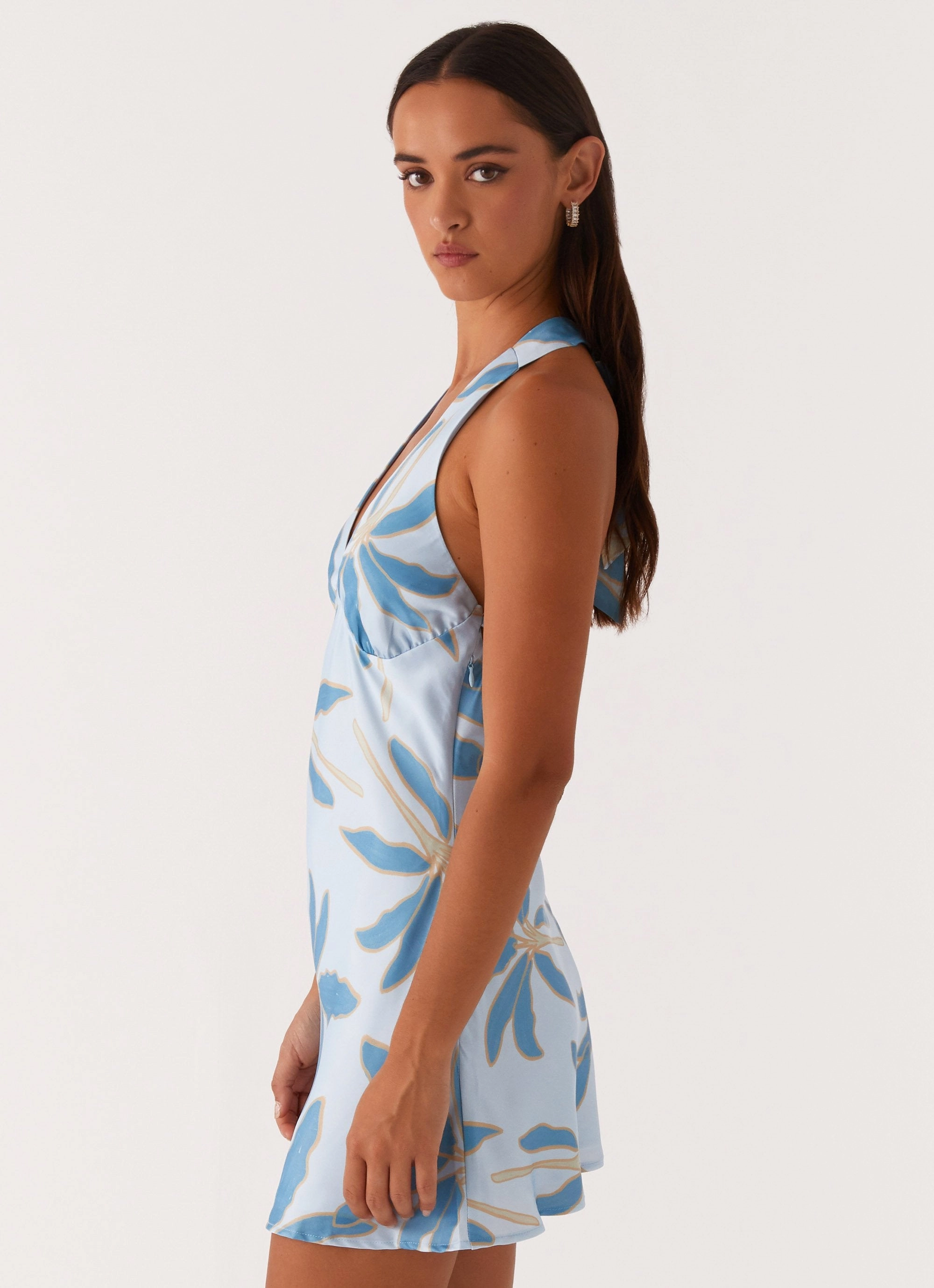 Day-to-evening dress Bold Patterns Miss Summer Mini Dress - Opulent Blue