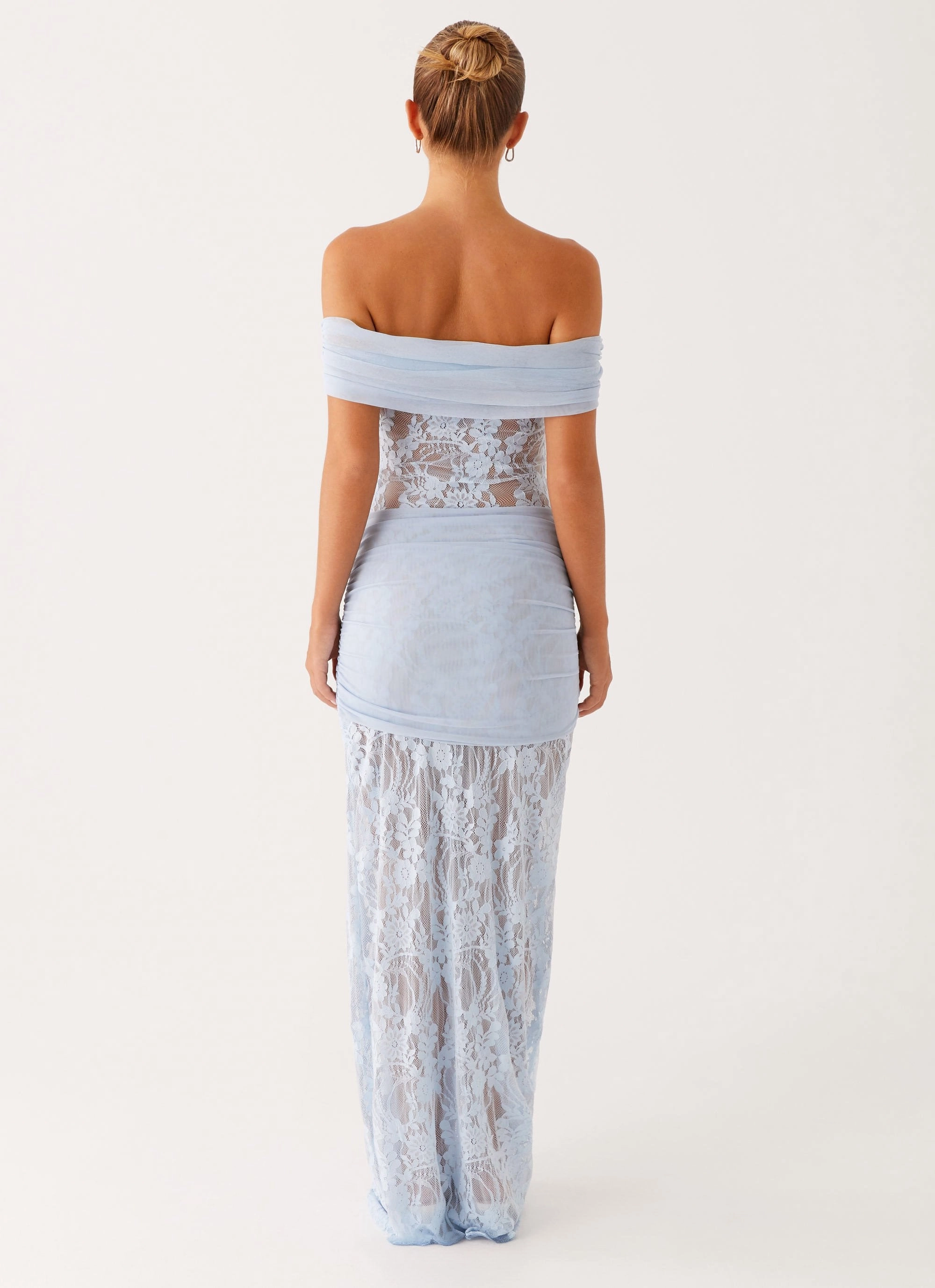 classic waist Gracie Twist Maxi Dress - Blue