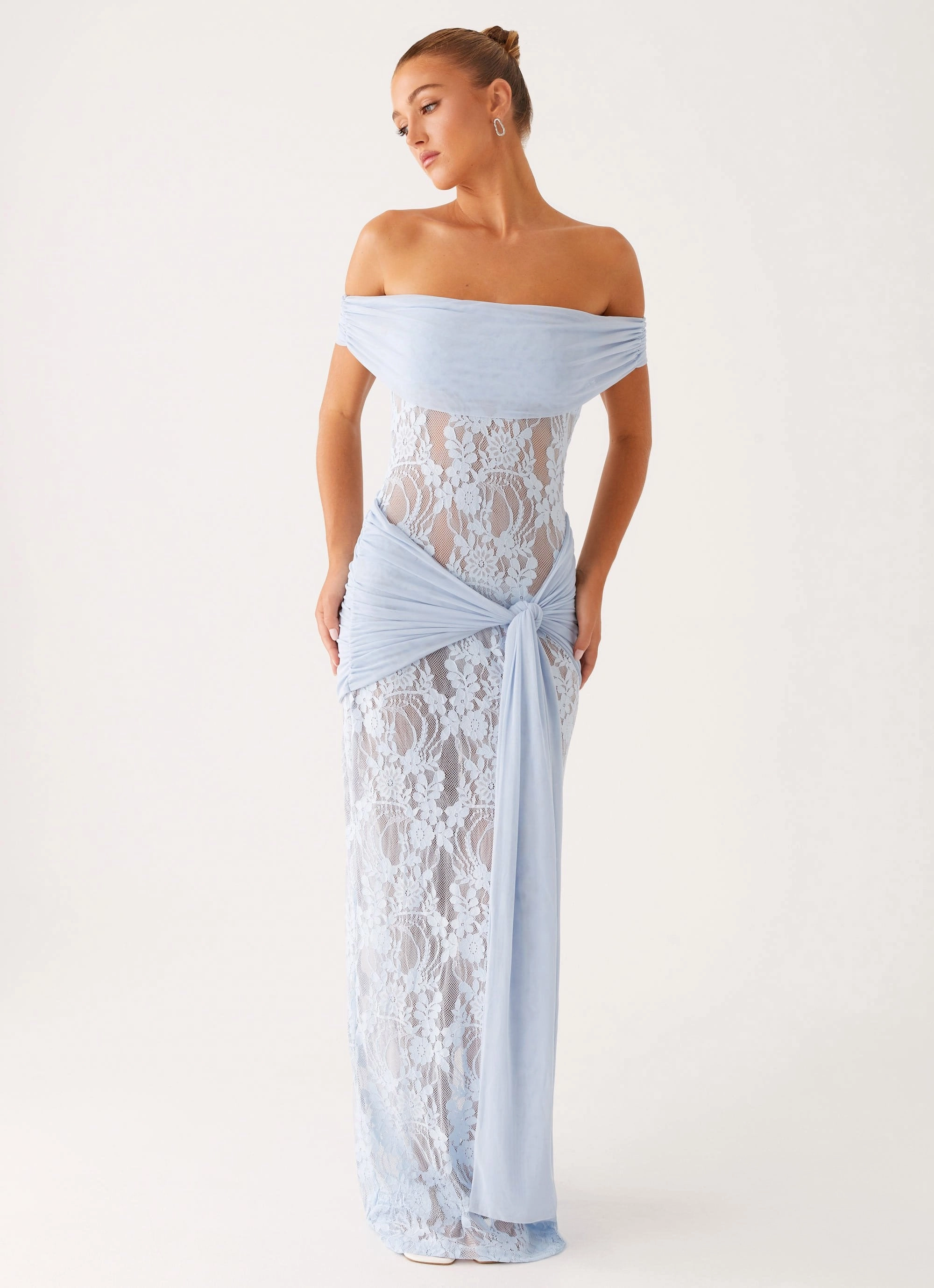 Dreamy Touch Gender Free Gracie Twist Maxi Dress - Blue