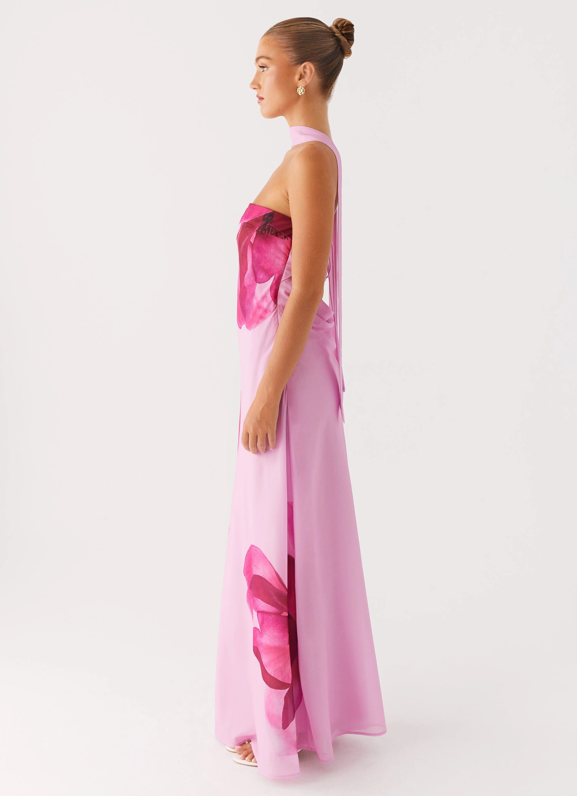 Classic and Chic Prim Maxi Dress - Pastel Pink