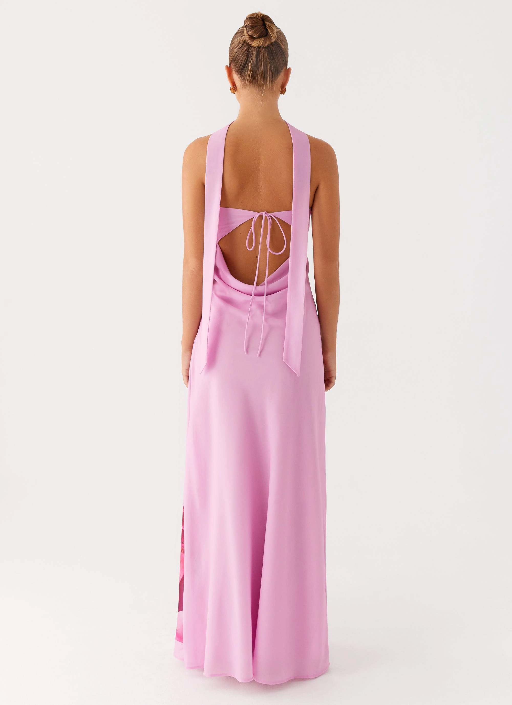 Prim Maxi Dress - Pastel Pink Heart Glow