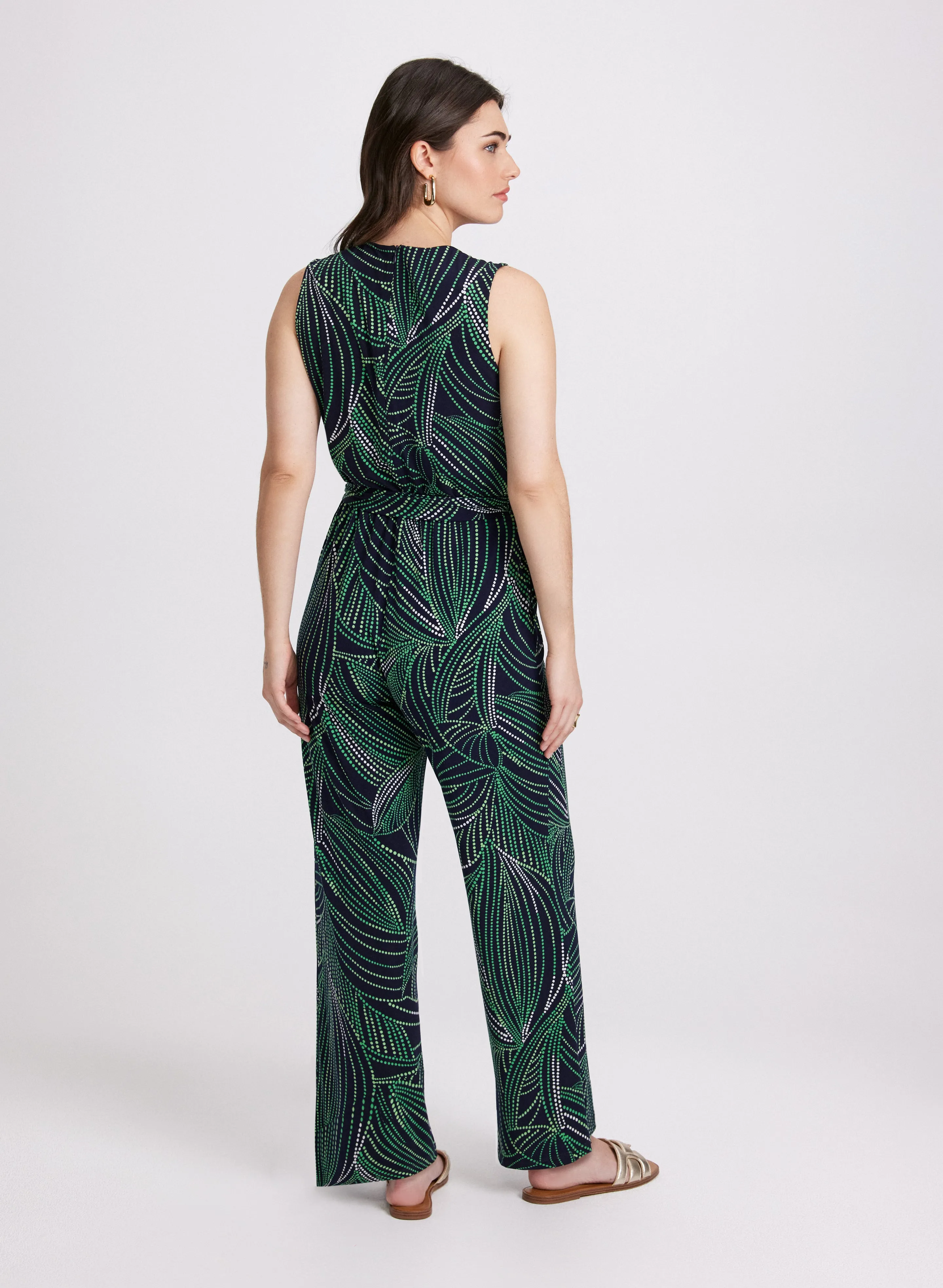 Printed Wide-Leg Jumpsuit
