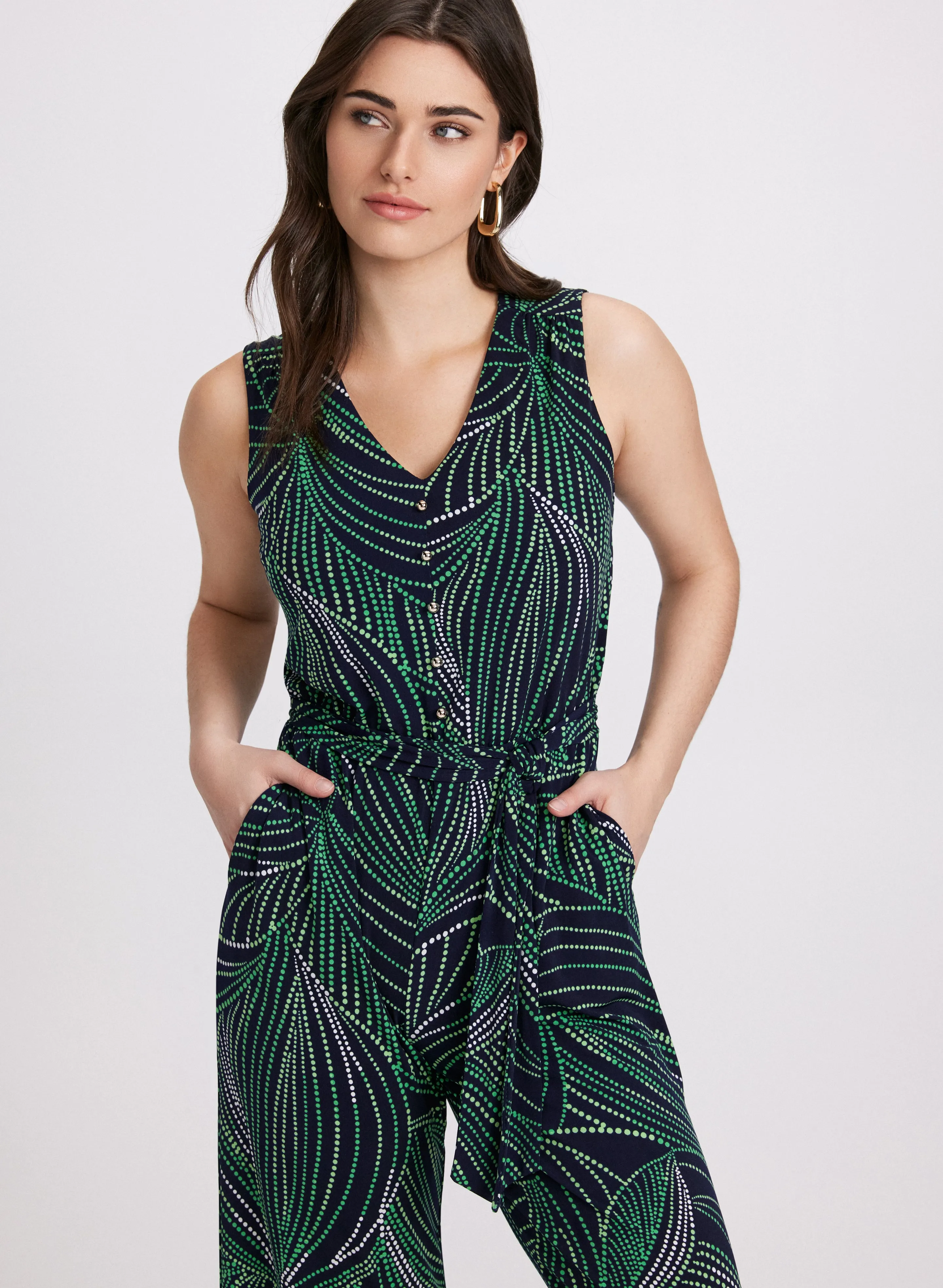 Printed Wide-Leg Jumpsuit