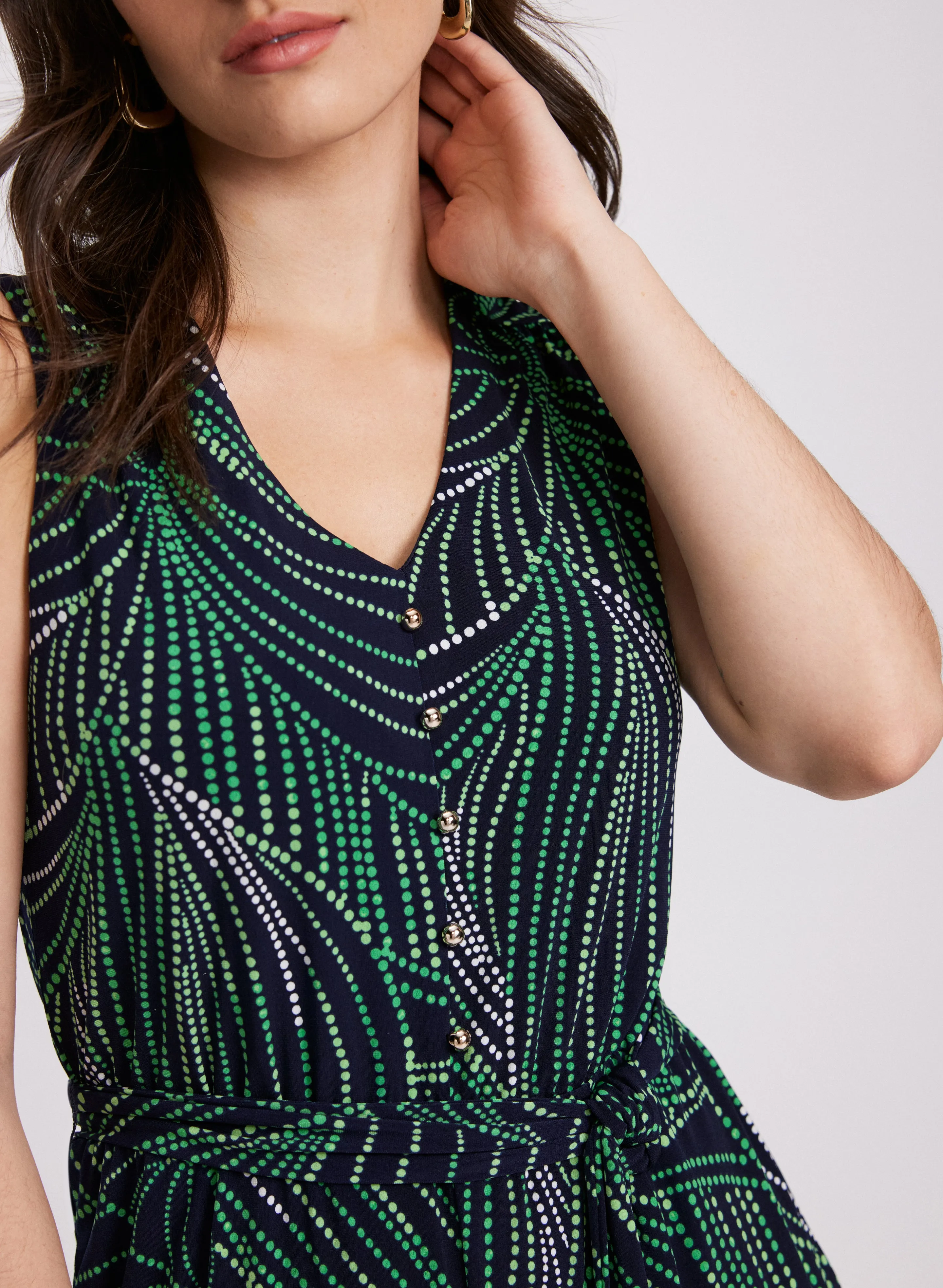 Printed Wide-Leg Jumpsuit