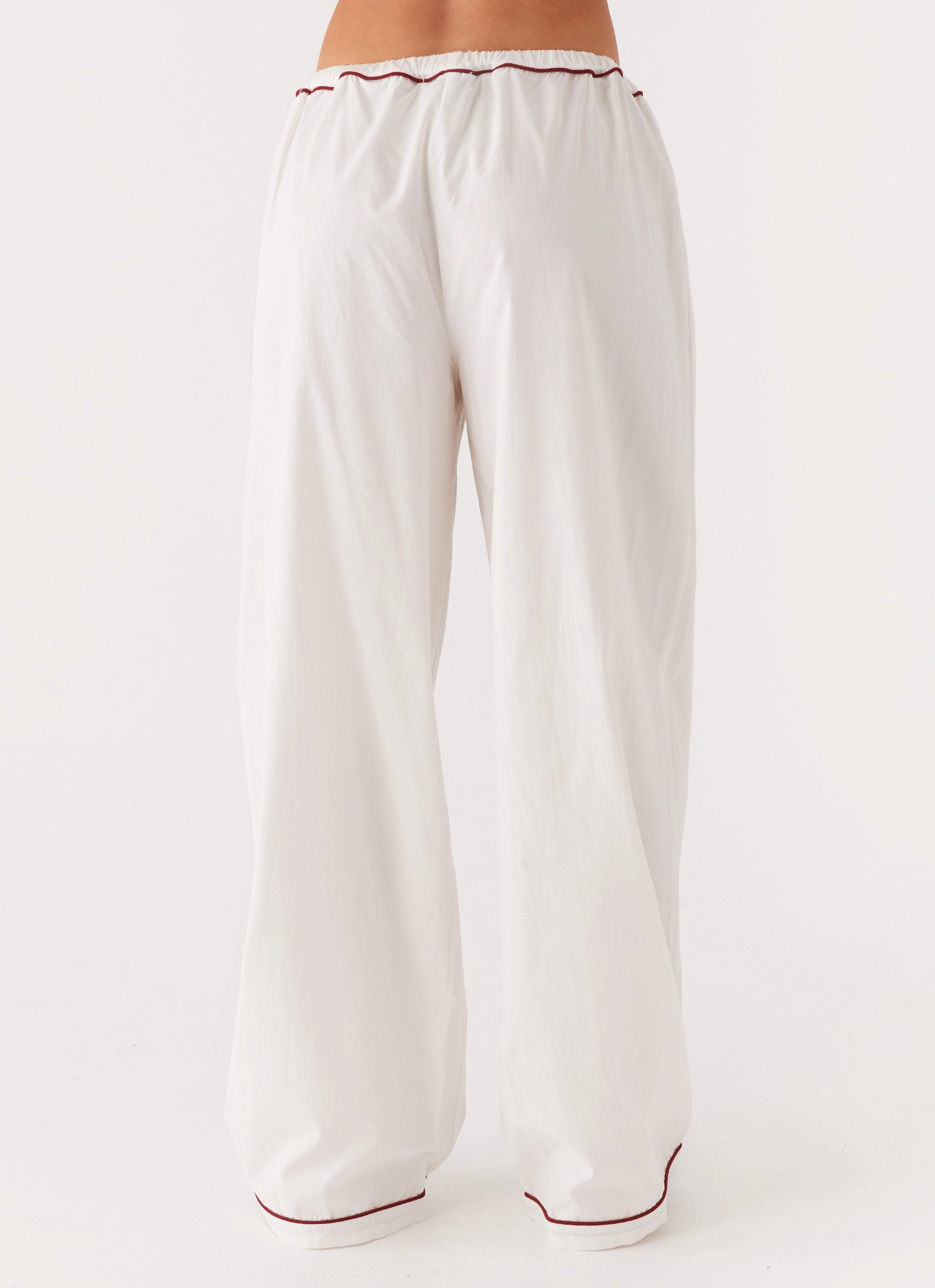 Cross Ventilation Panels Harry Pyjama Pants - White