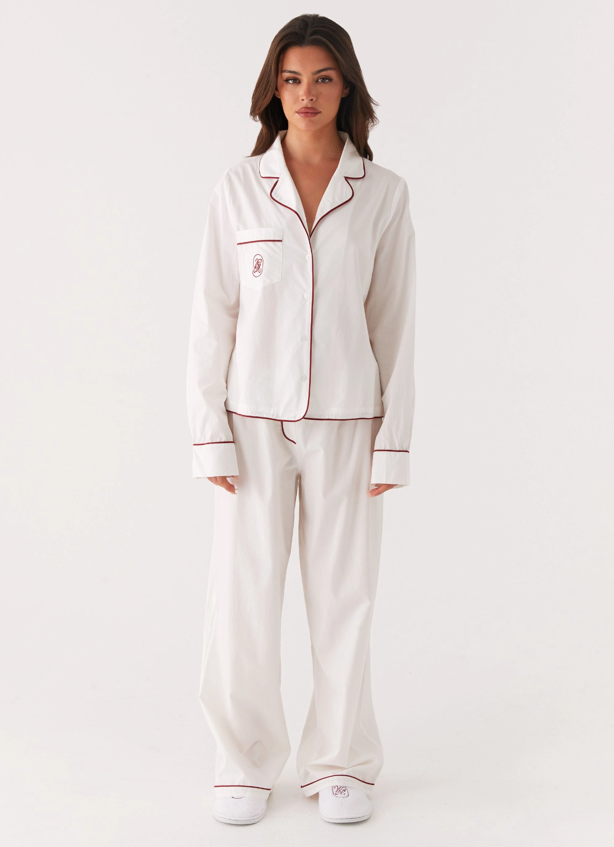 Reflective details Harry Pyjama Pants - White