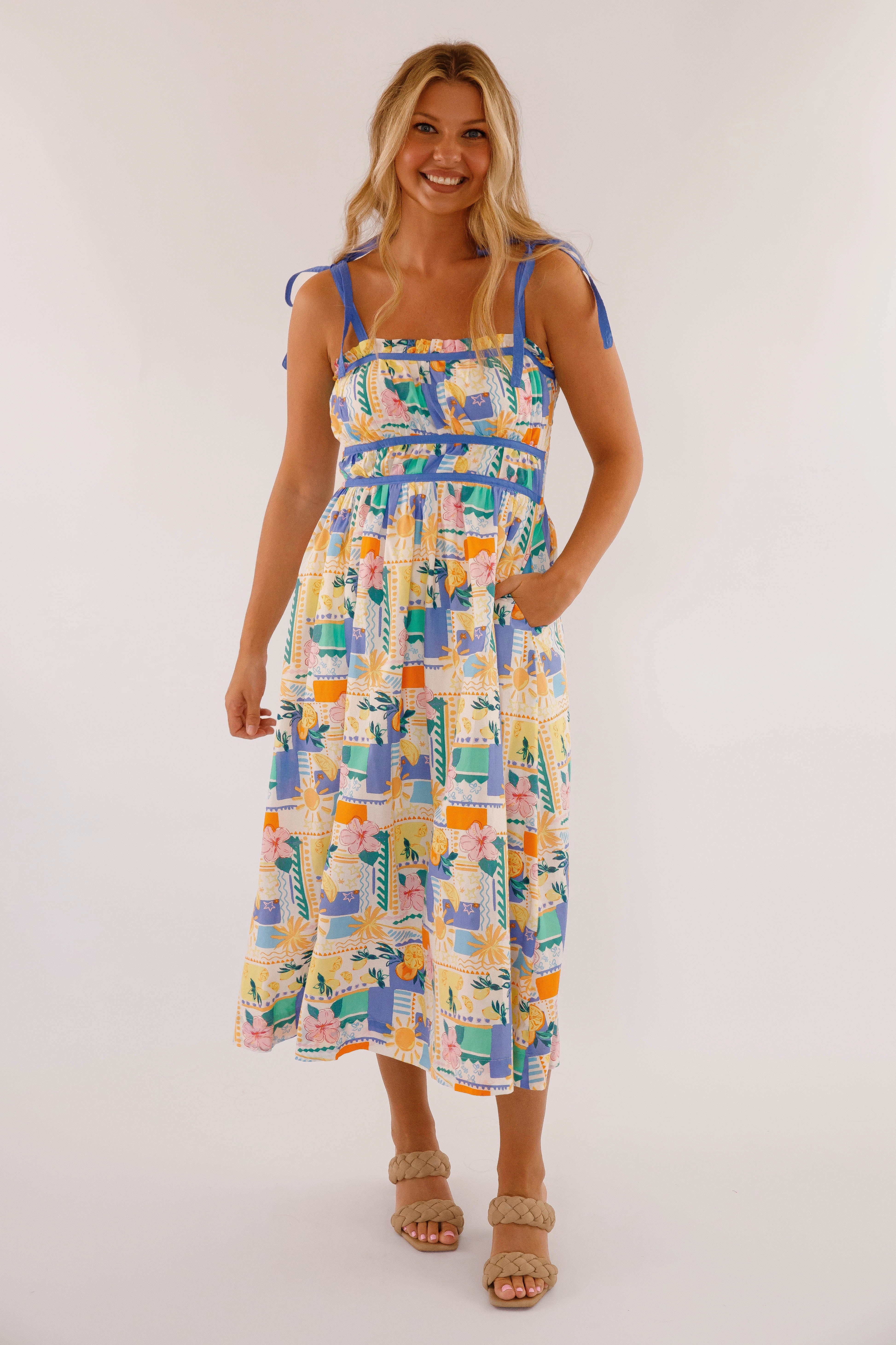 Sunshine State Of Mind Midi Dress Classic Flow Eco Friendly