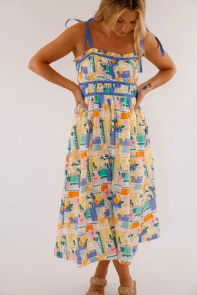 Elegant Mature Sunshine State Of Mind Midi Dress