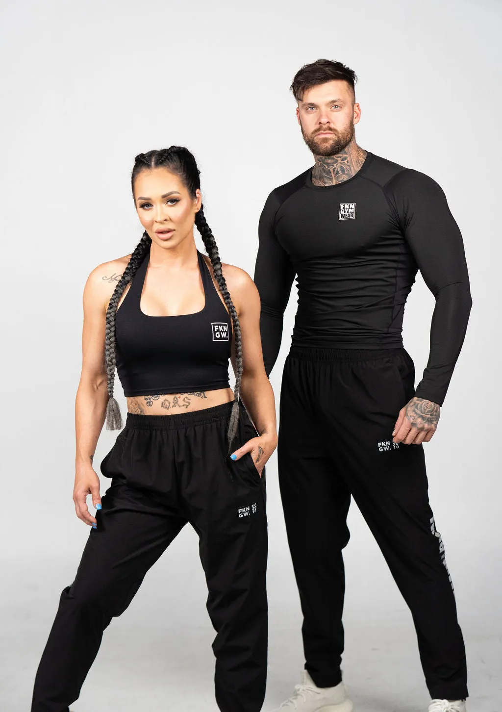 PUMPD | Men's Long Sleeve Compression Gym Top / Rashie | Black