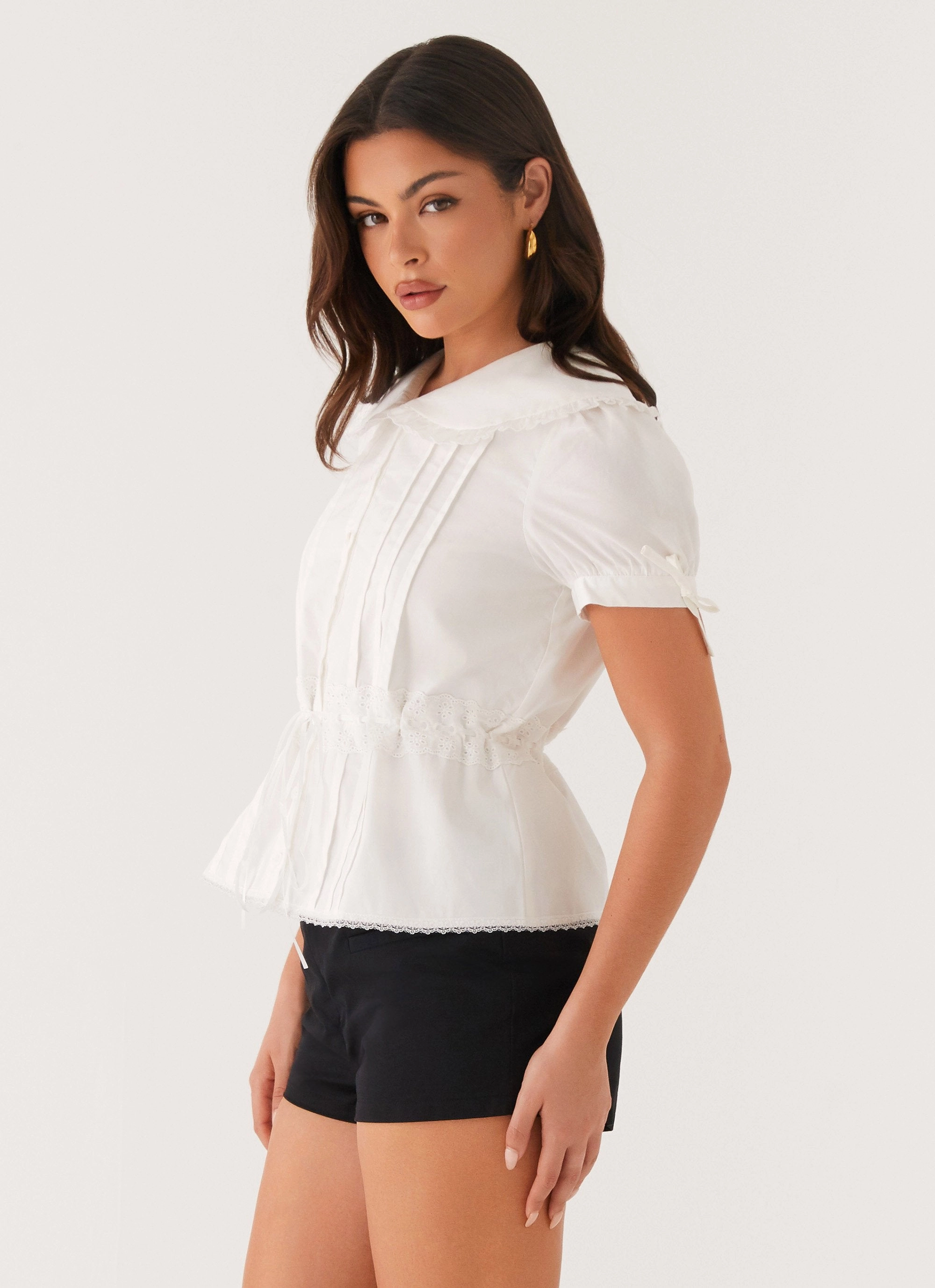 Durable Binding Ethically Sourced Material Valerie Blouse - White