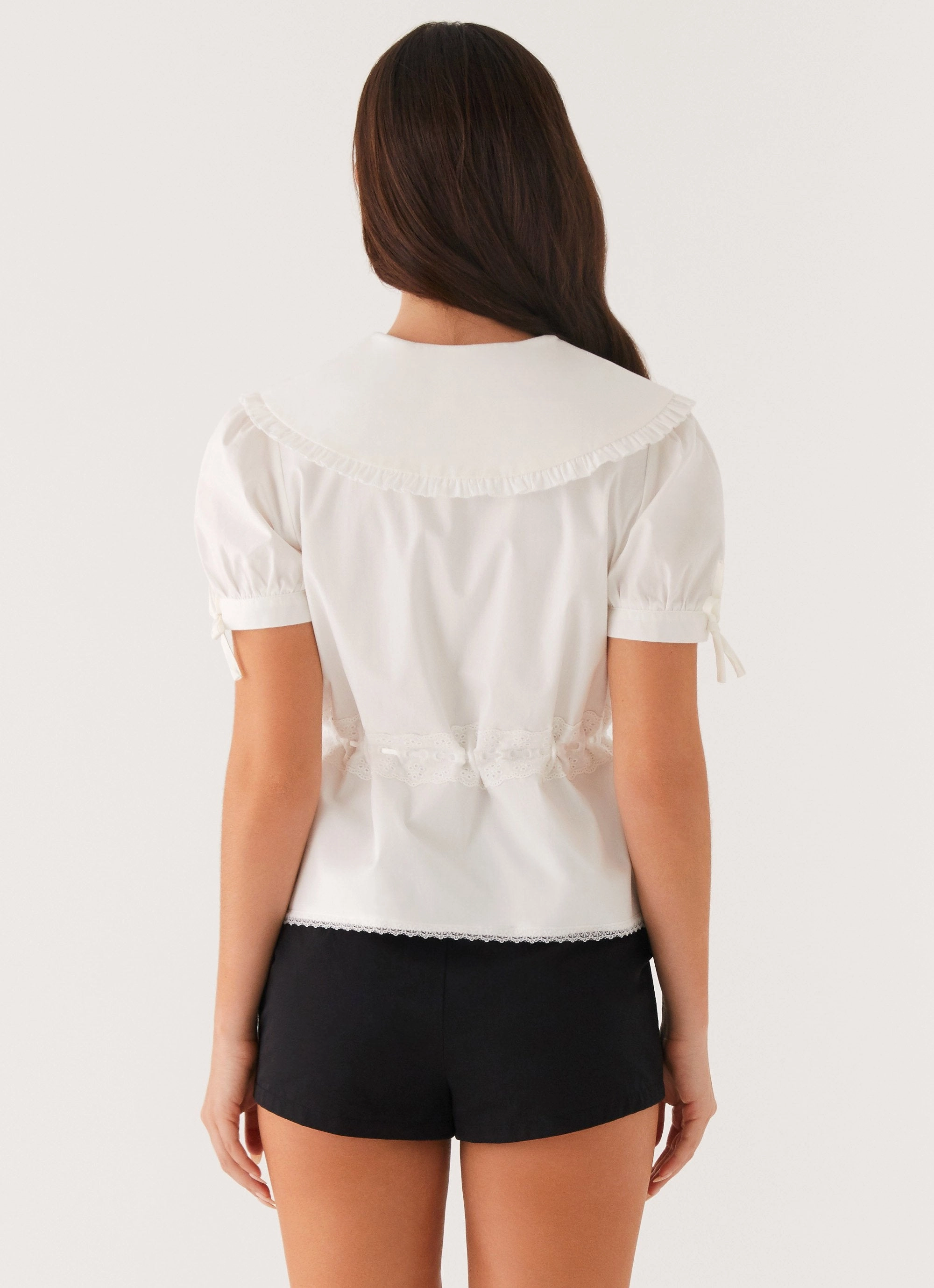 Valerie Blouse - White QuickDrying Printed top