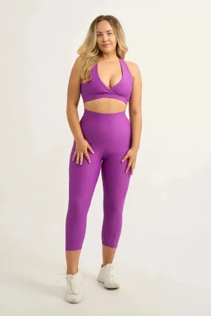 Purple Performance - Extra High Waisted Capri Leggings
