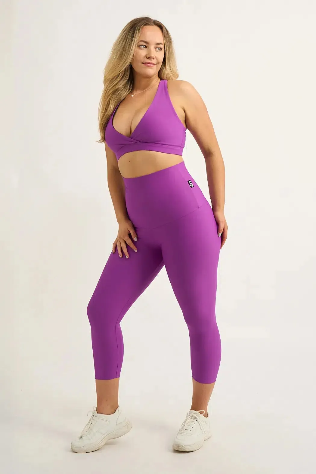 Purple Performance - Extra High Waisted Capri Leggings
