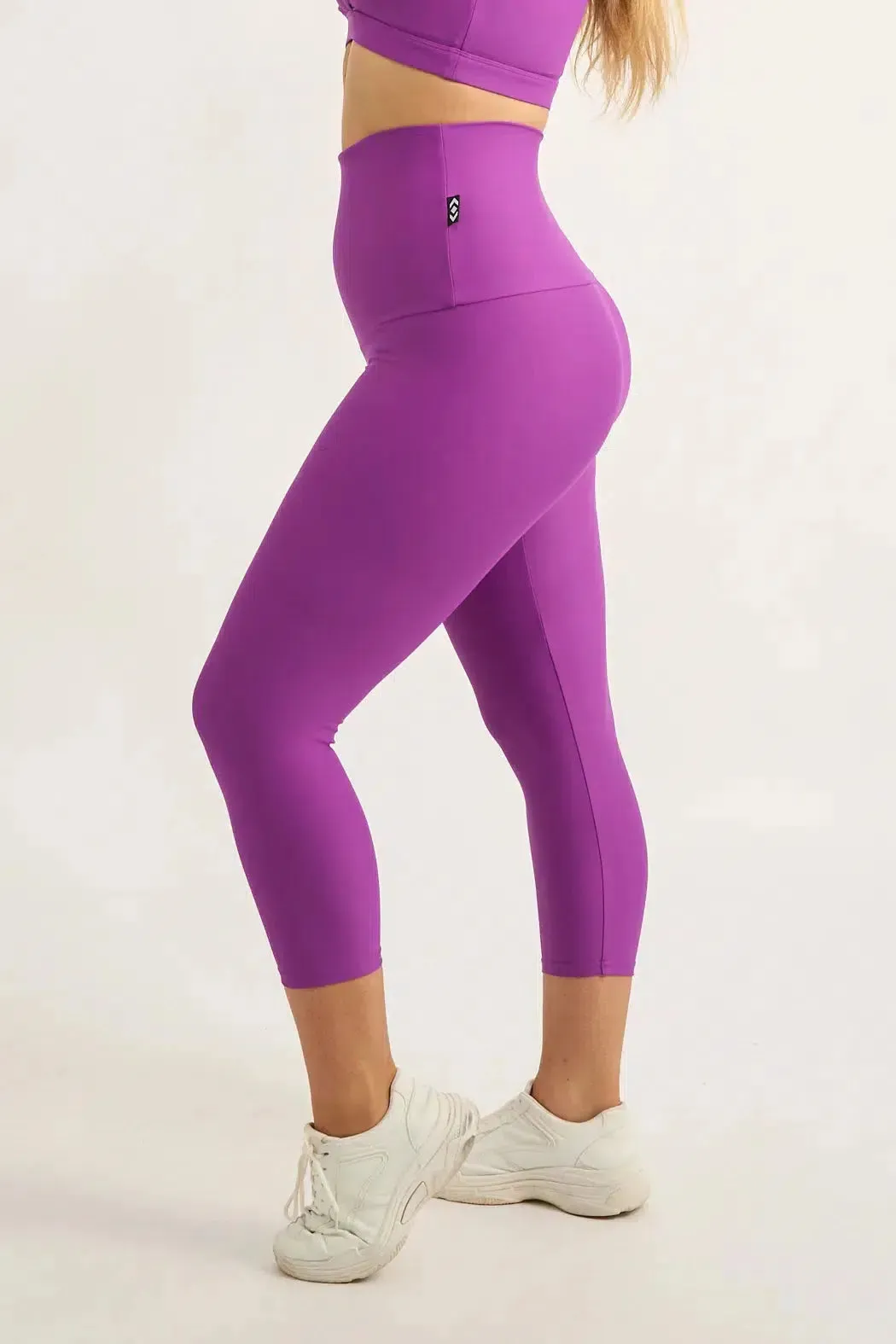 Purple Performance - Extra High Waisted Capri Leggings