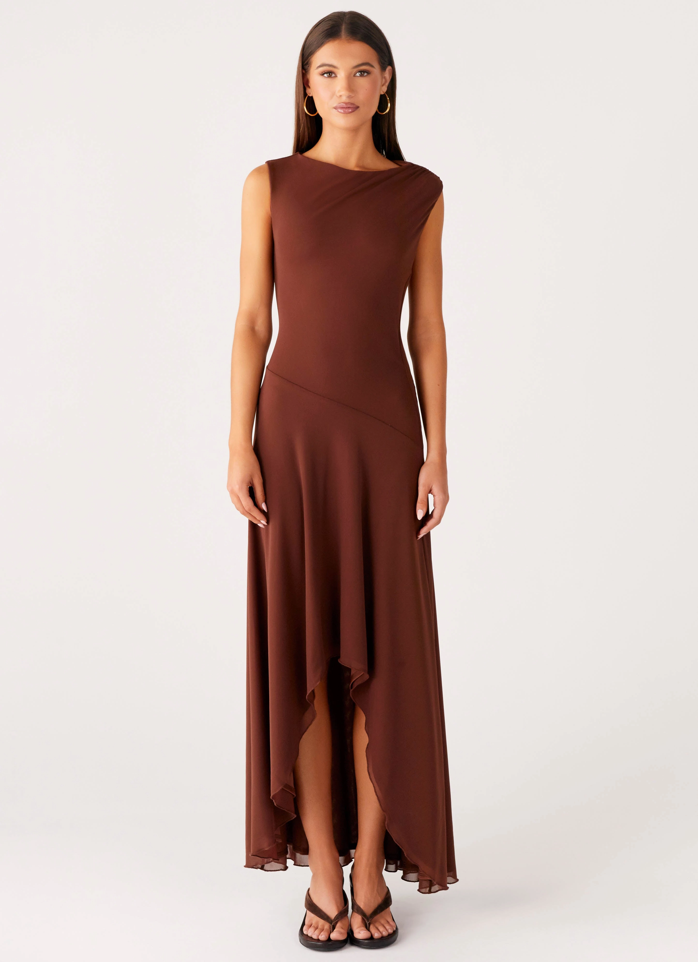 Layered Form Danika Maxi Dress - Chocolate