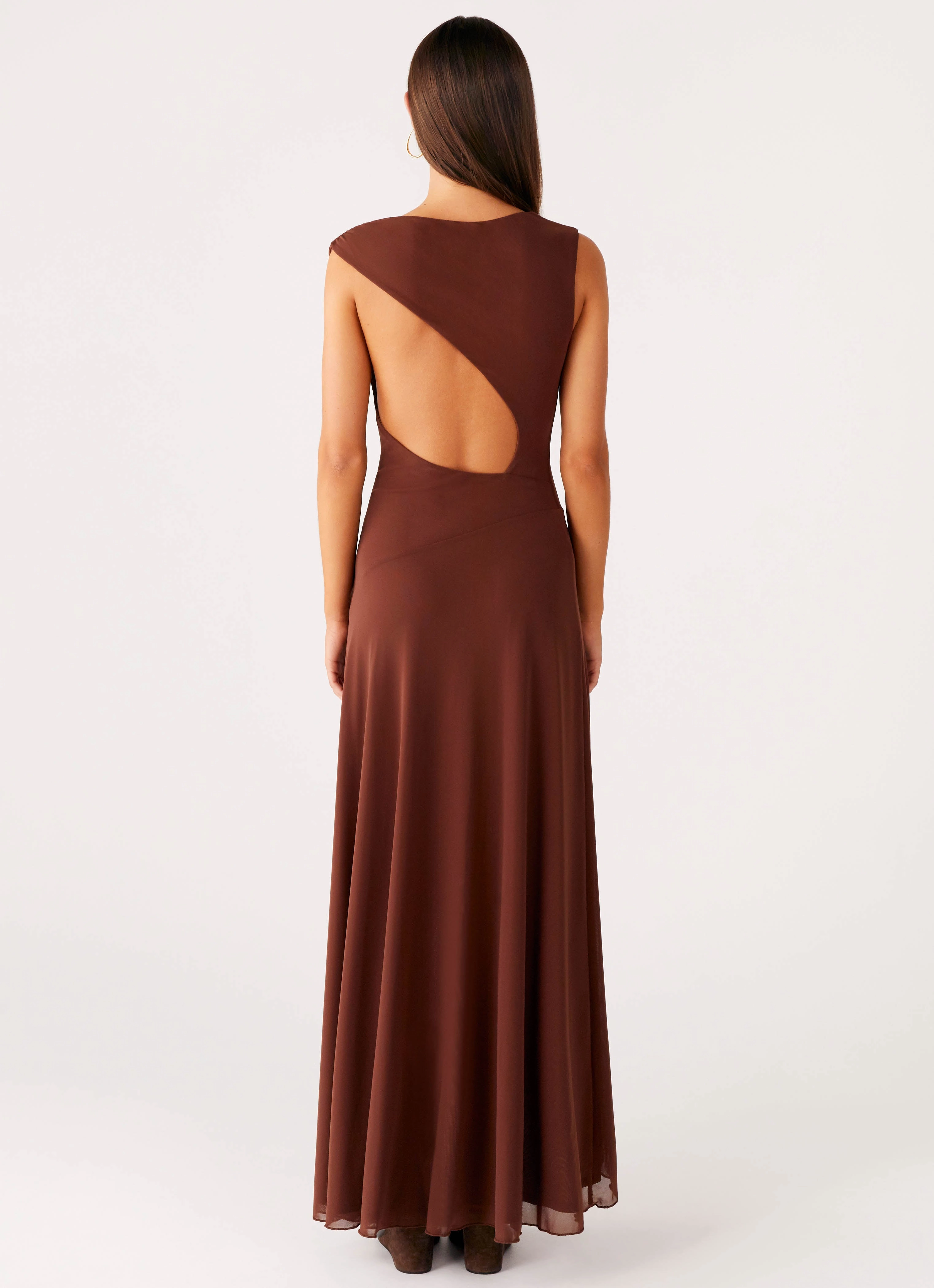 Danika Maxi Dress - Chocolate Delicate Tone Comfortable travel dress